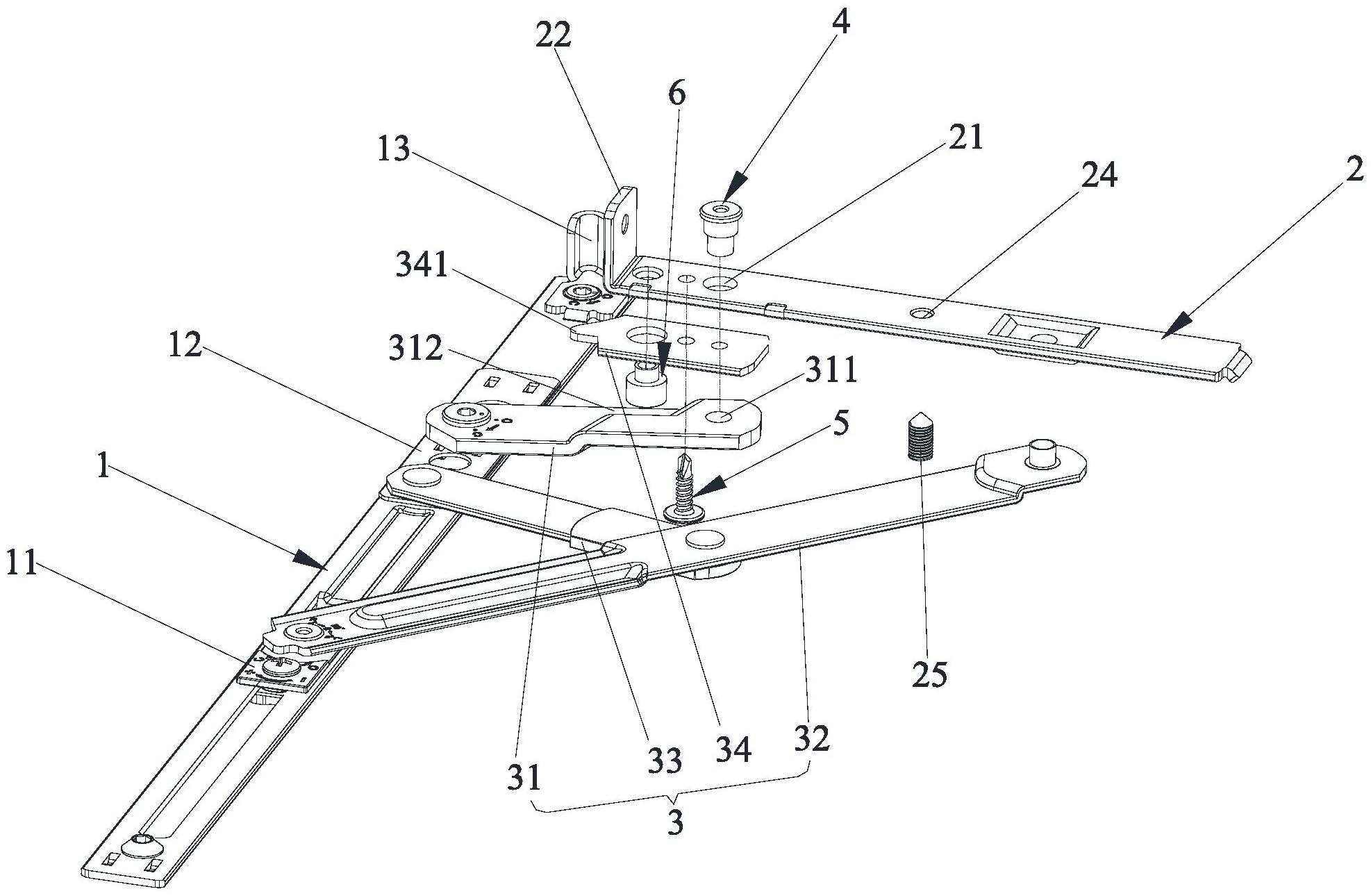 一种用于门窗的铰链结构