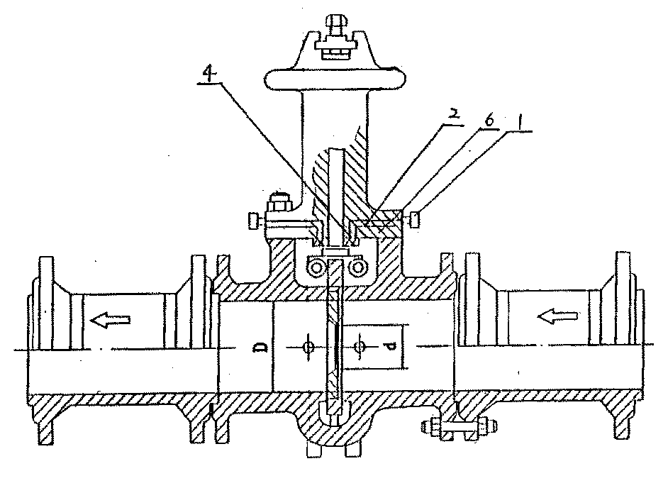 适用于阀式孔板节流装置的双杯双通道横向注脂方式