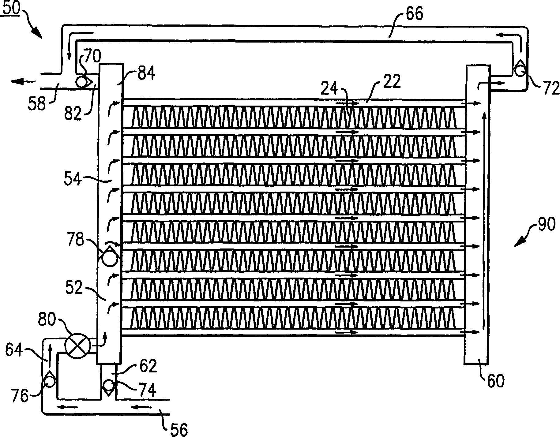 用于热泵应用的平行流热交换器