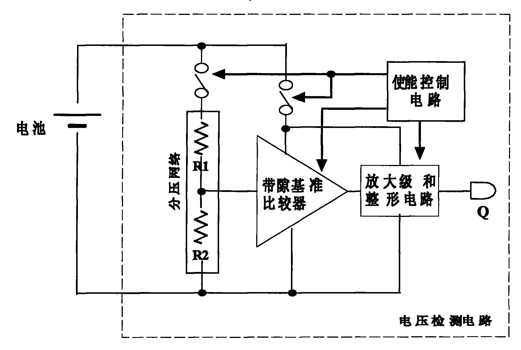 一种采用扫描模式的电压检测电路