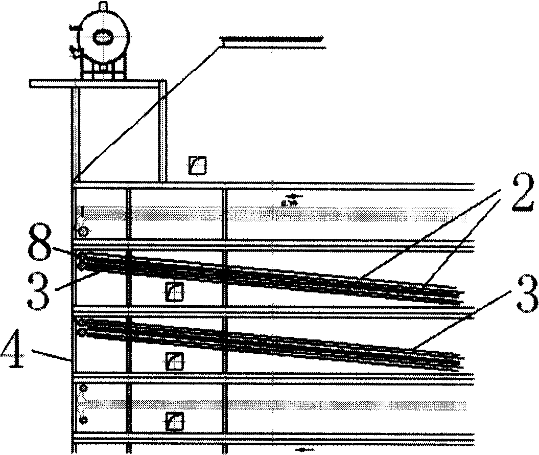 cn101430087b_一種水泥窯餘熱發電窯頭鍋爐蒸發器換熱管的佈置結構