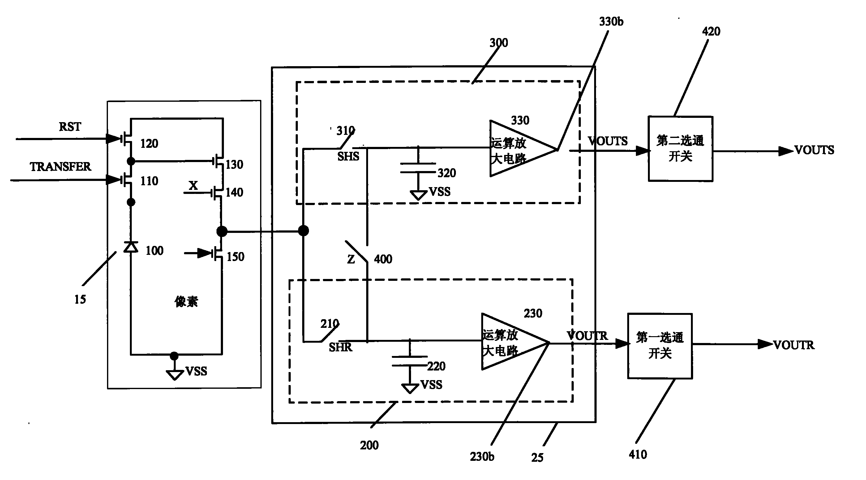 图像传感器的列处理电路及图像传感器