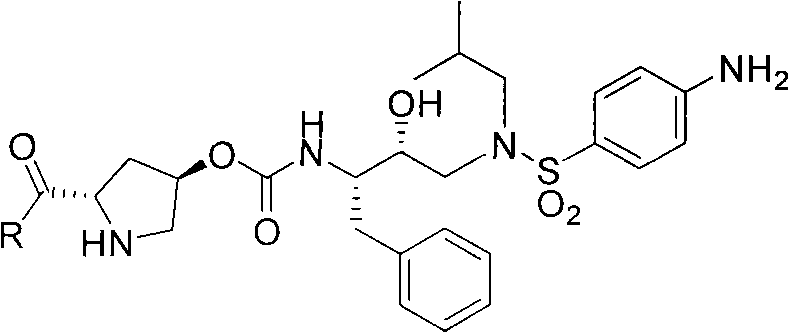 cn101948418b_含羥脯氨酸結構的hiv-1蛋白酶抑制劑及其製備方法與應用