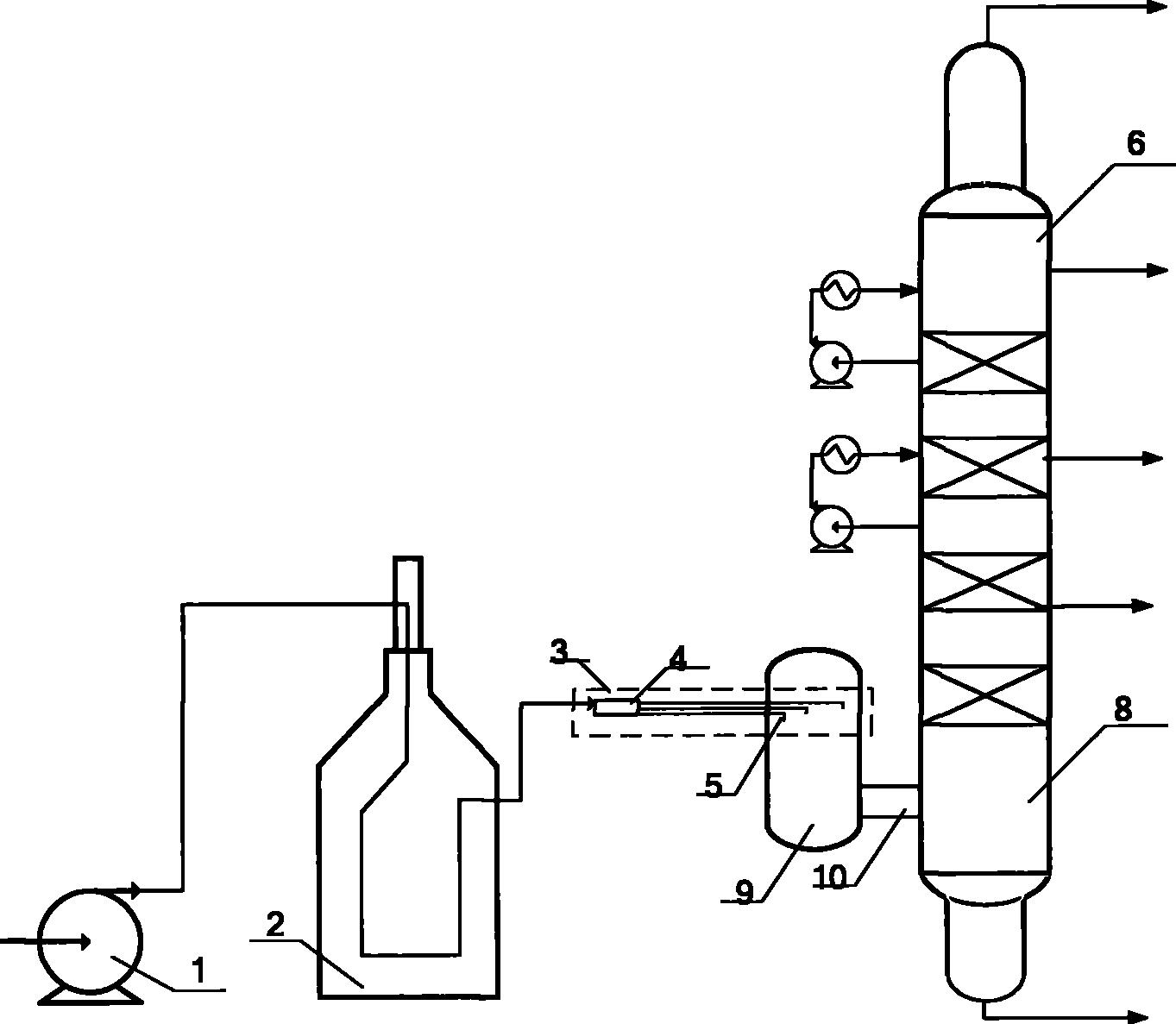 一种提高馏分油收率的分馏塔进料方法