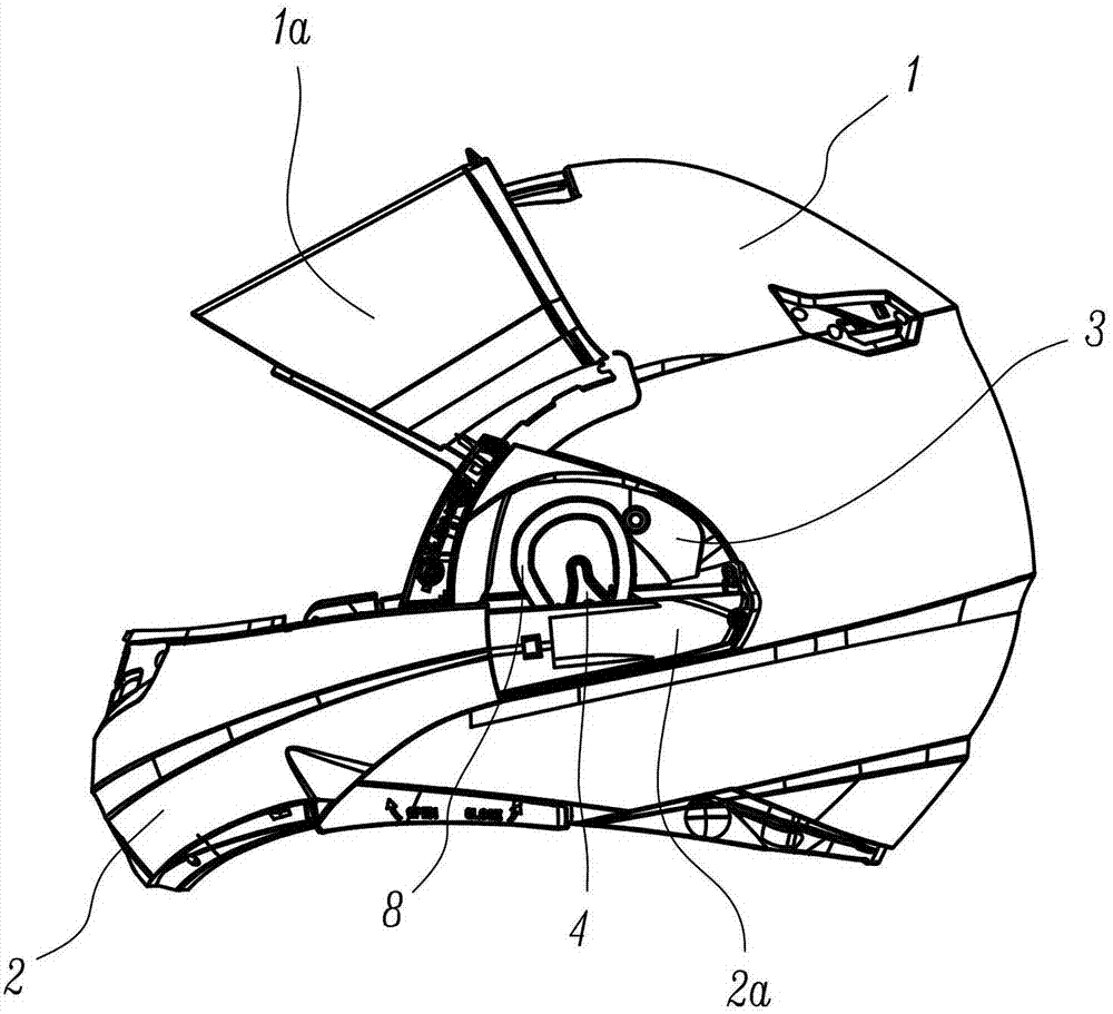 cn102871258b_一种可变护颚结构型头盔有效