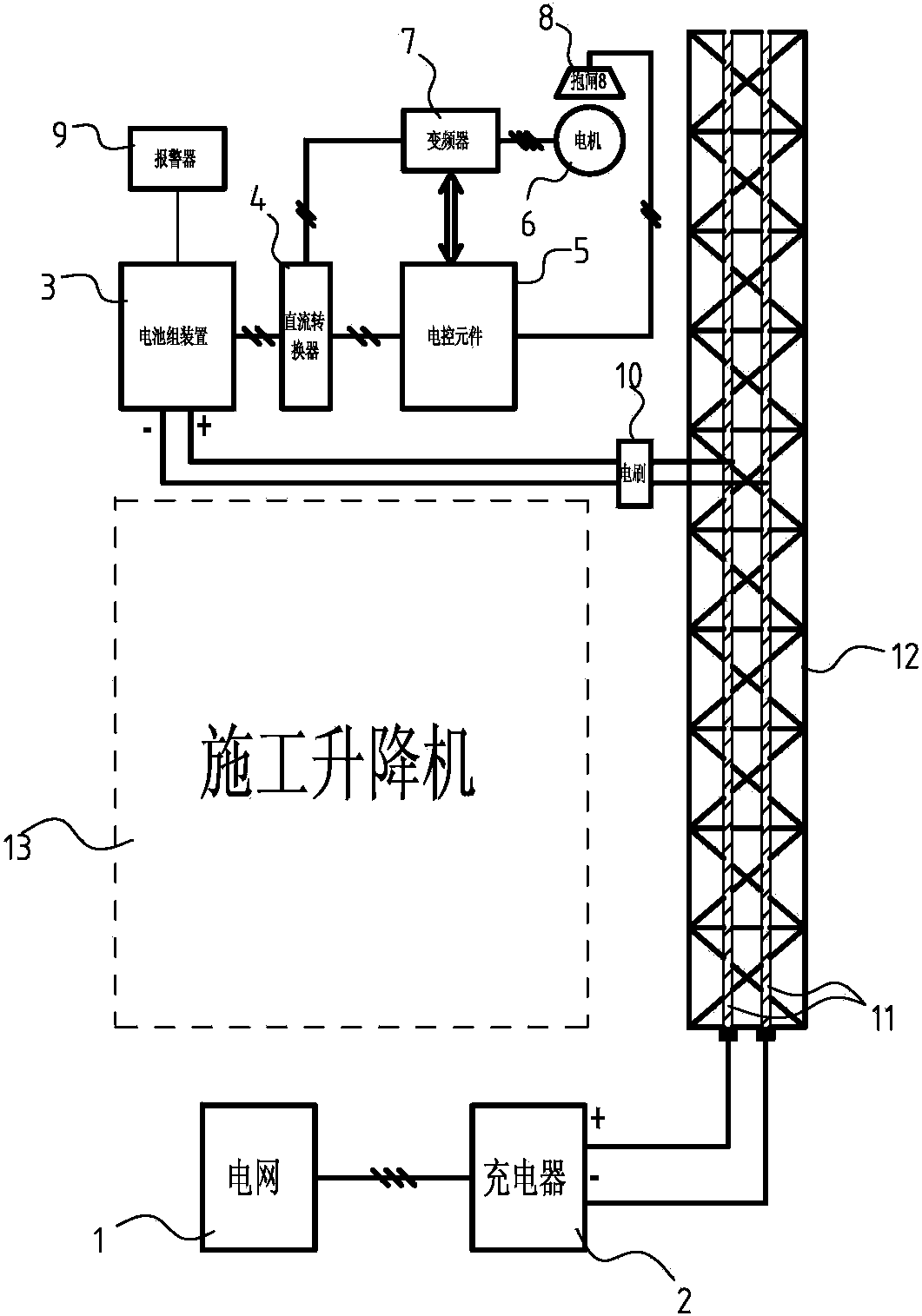 施工升降机刹车原理图图片