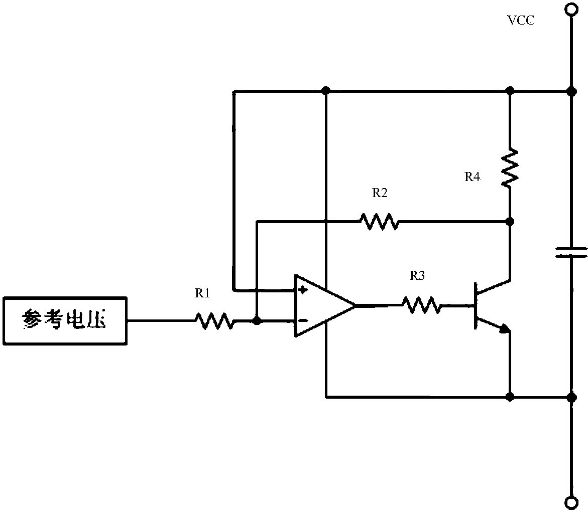 一种新型的超级电容均压电路,包括:控制电路,电阻,三极管,超级电容;所