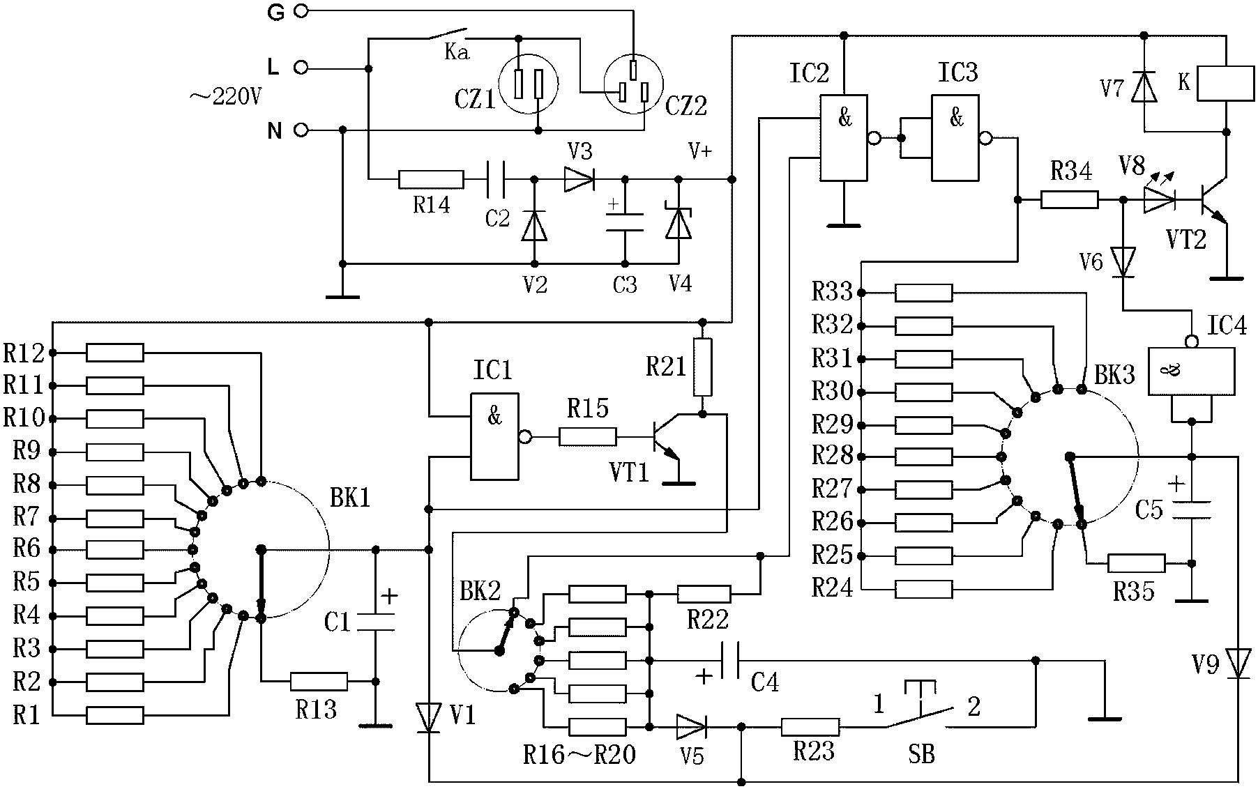 cn104092450b_由与非门构成的定时插座电路失效