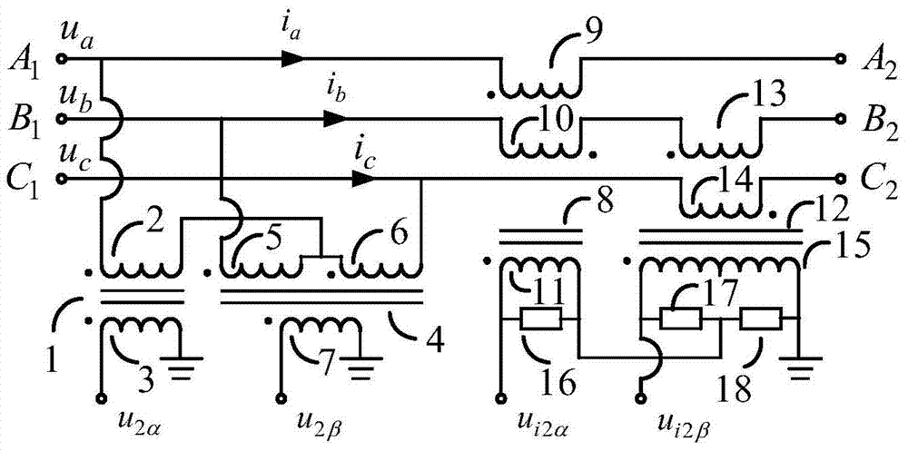 cn104764918b_基于正交坐标系变换输出的三相组合式互感器有效