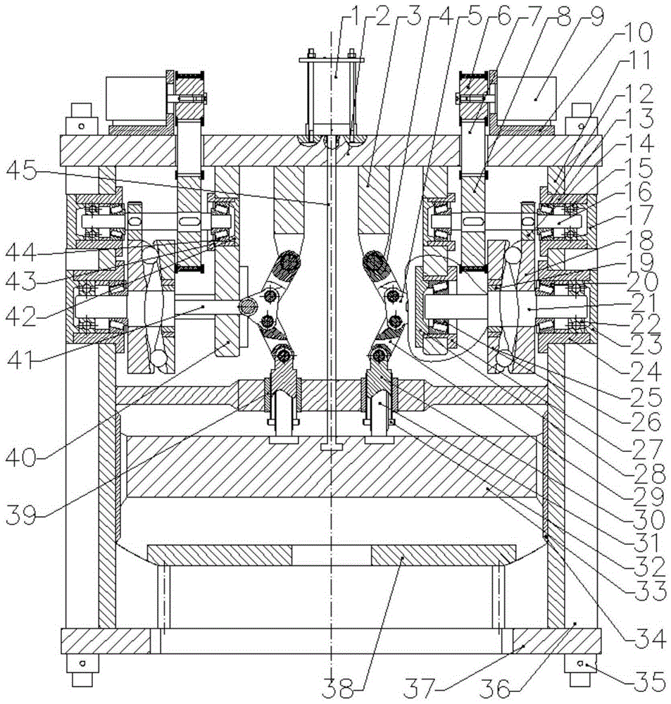 对称布置多端面凸轮驱动偶数个独立肘杆式伺服压力机