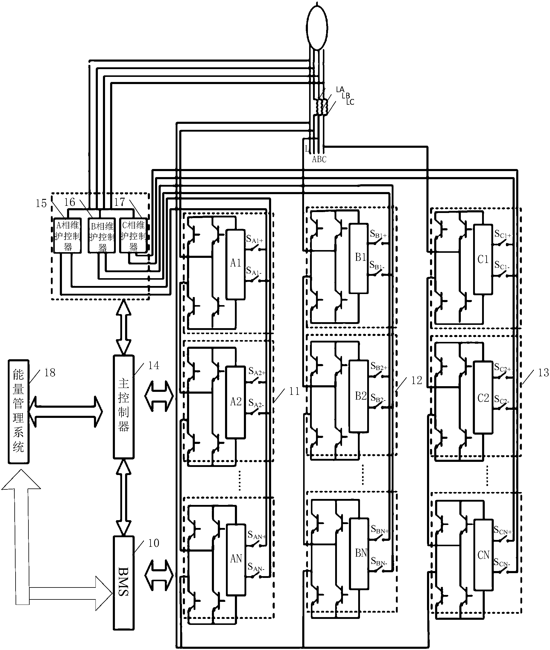cn105071547b_一种级联式电池储能系统及维护方法有效