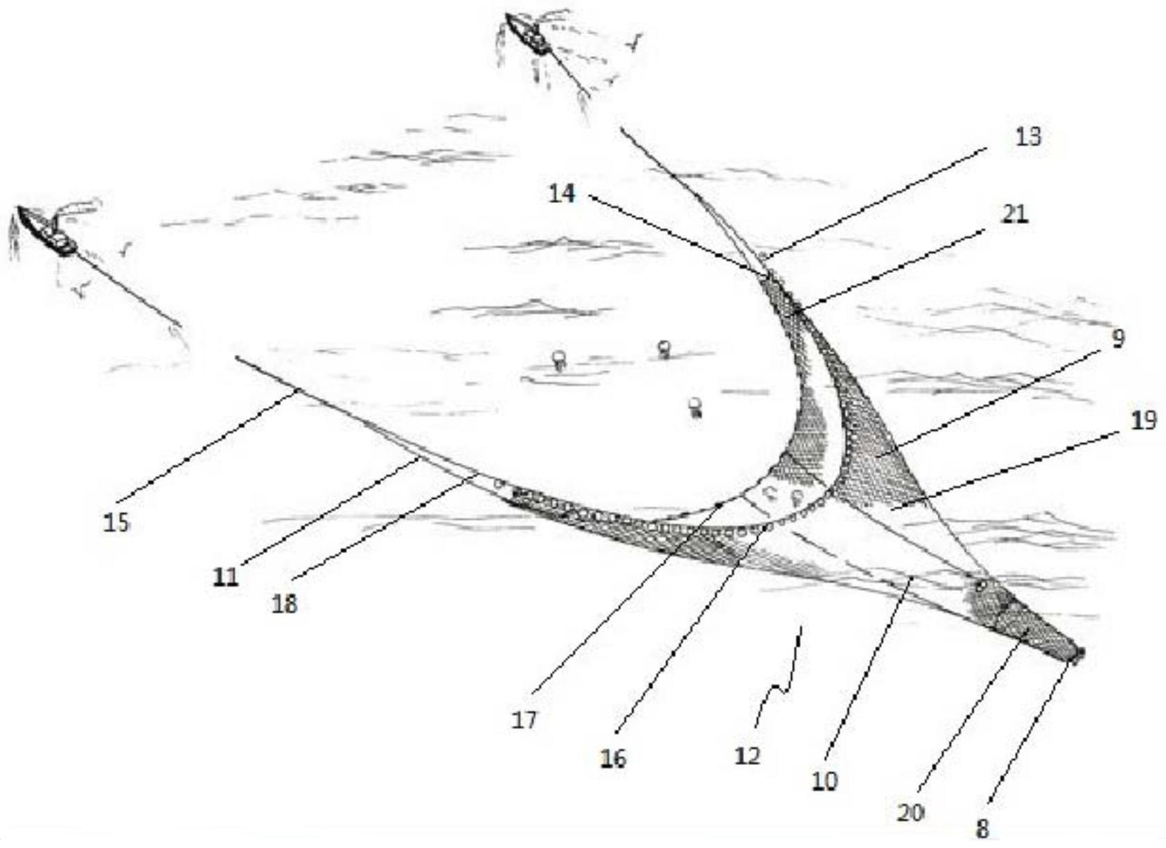 cn105076071a_近海双船表层有翼单囊大型水母拖网