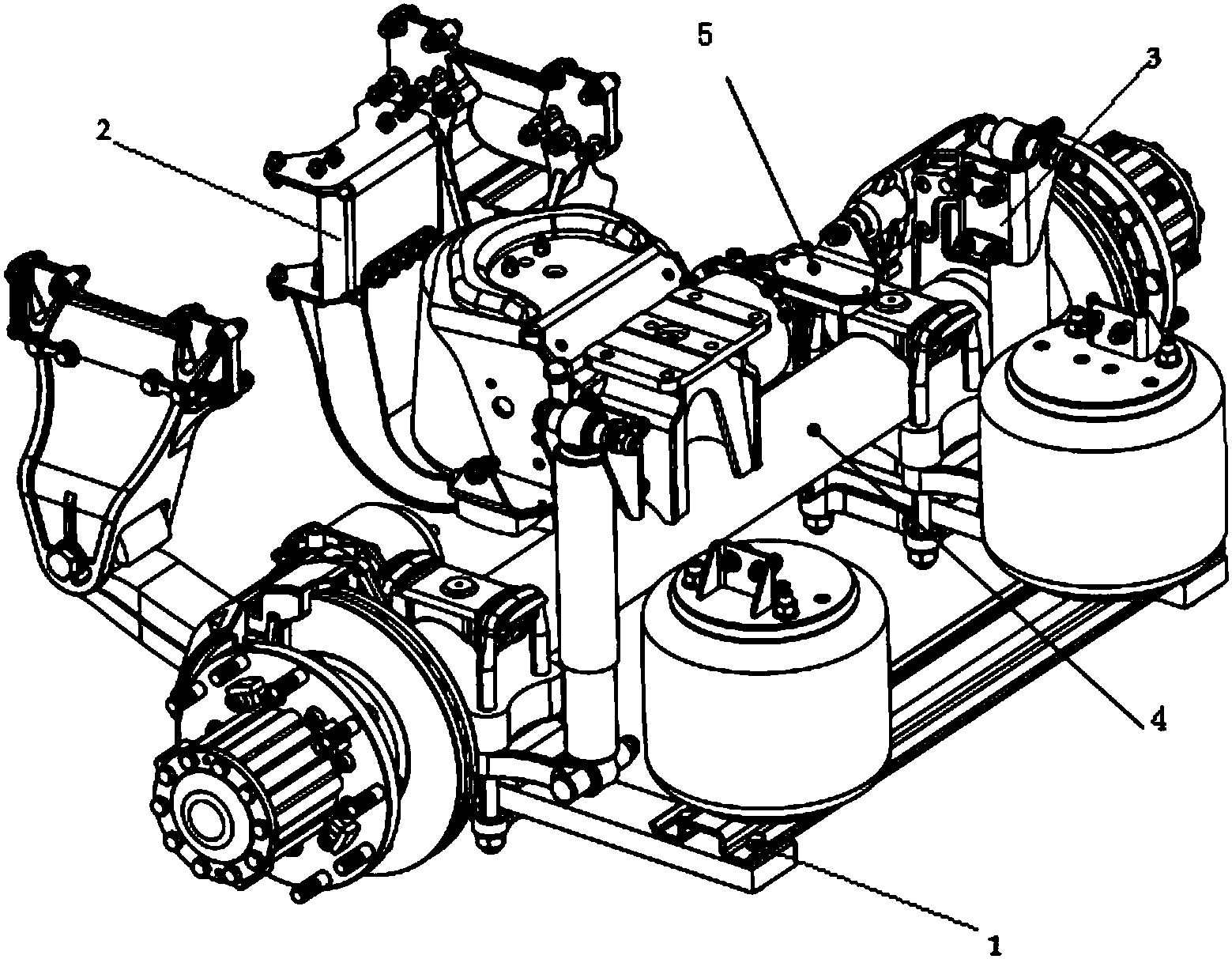 重型载货车及其气囊提升气囊承载后悬架系统