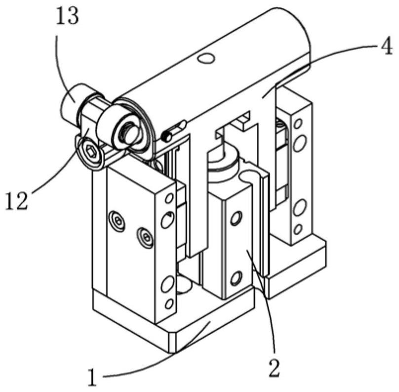 缓冲器固定座下部设有两组与圆筒形结构一体成型的支腿;阻挡气缸底板
