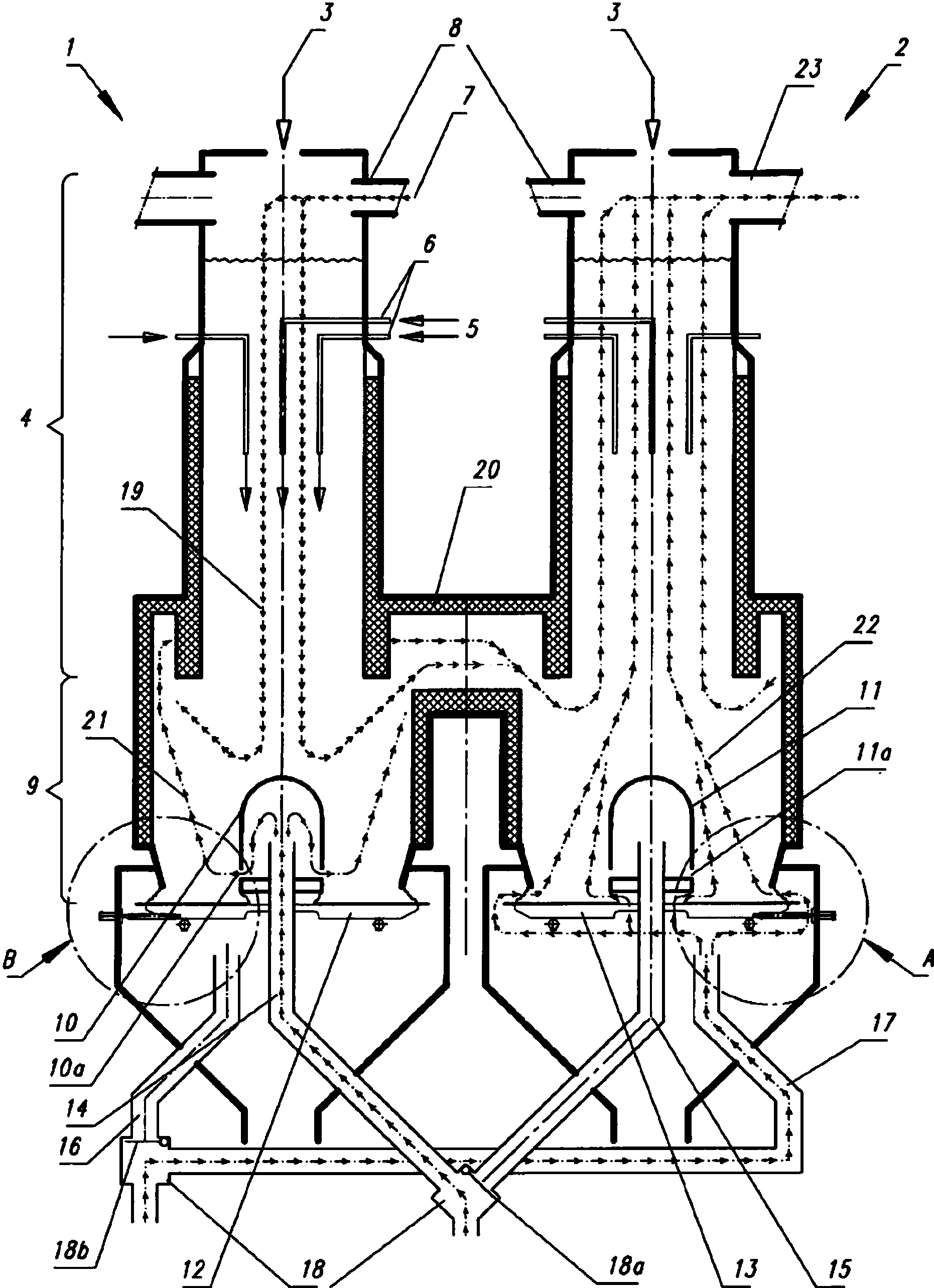 cn105452186b_平行流再生石灰窑中燃烧并冷却碳酸盐岩石的方法及平行