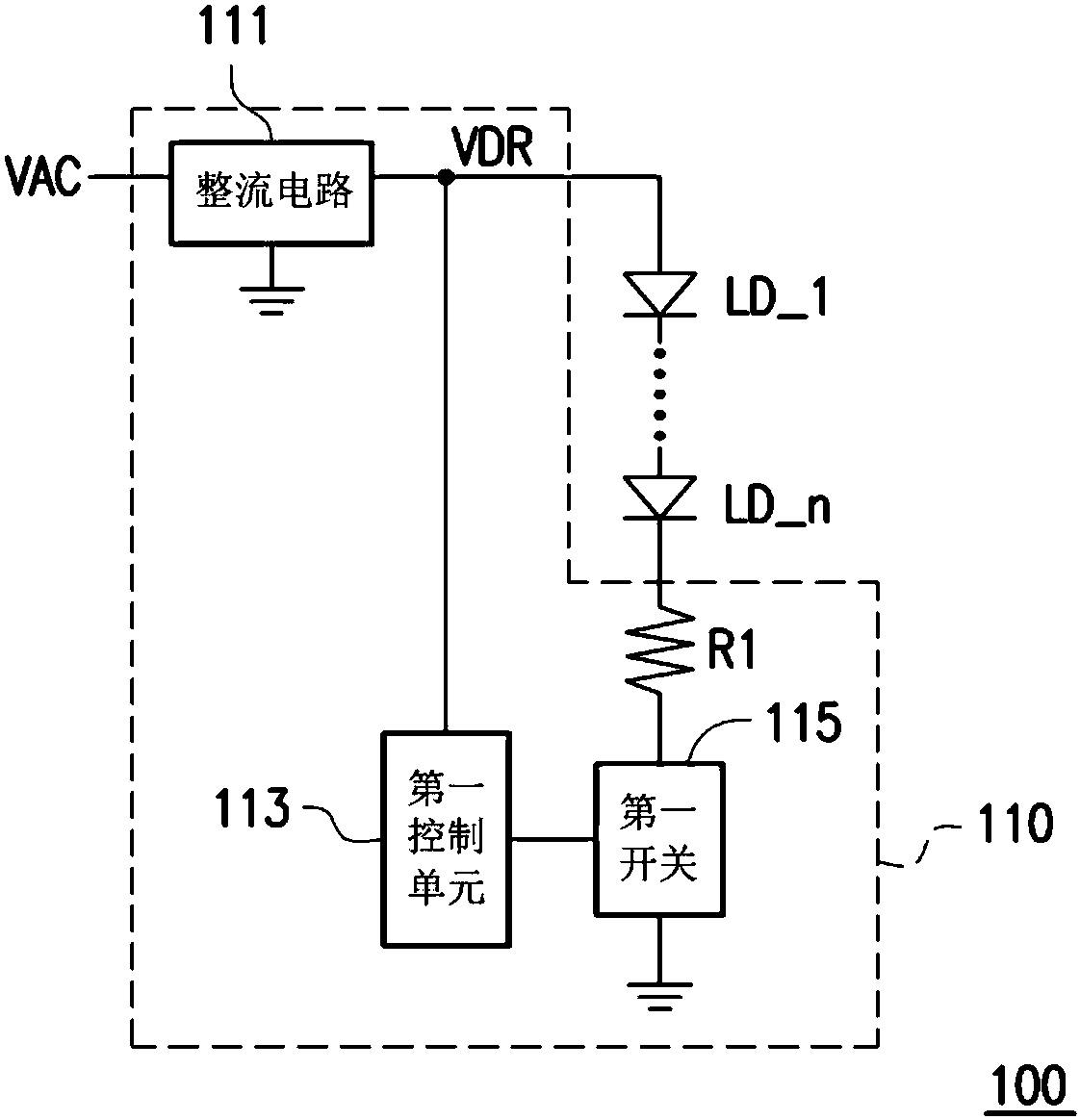 發光二極管的驅動電路及其發光裝置