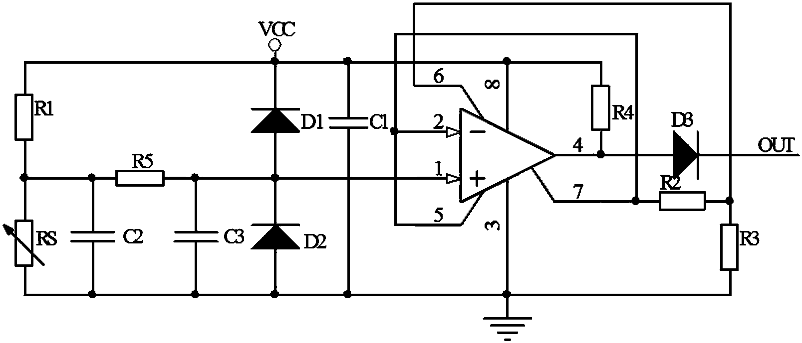 一种电控温控开关电路