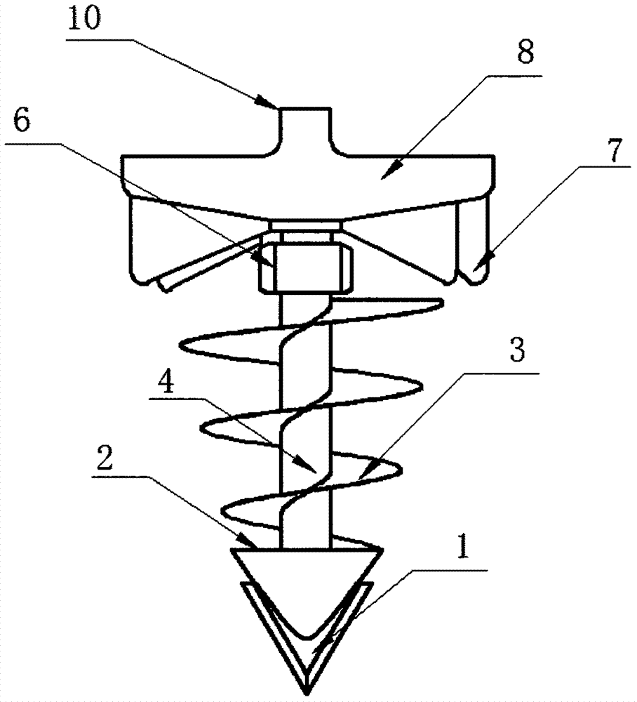 一种锥形螺旋式成穴装置