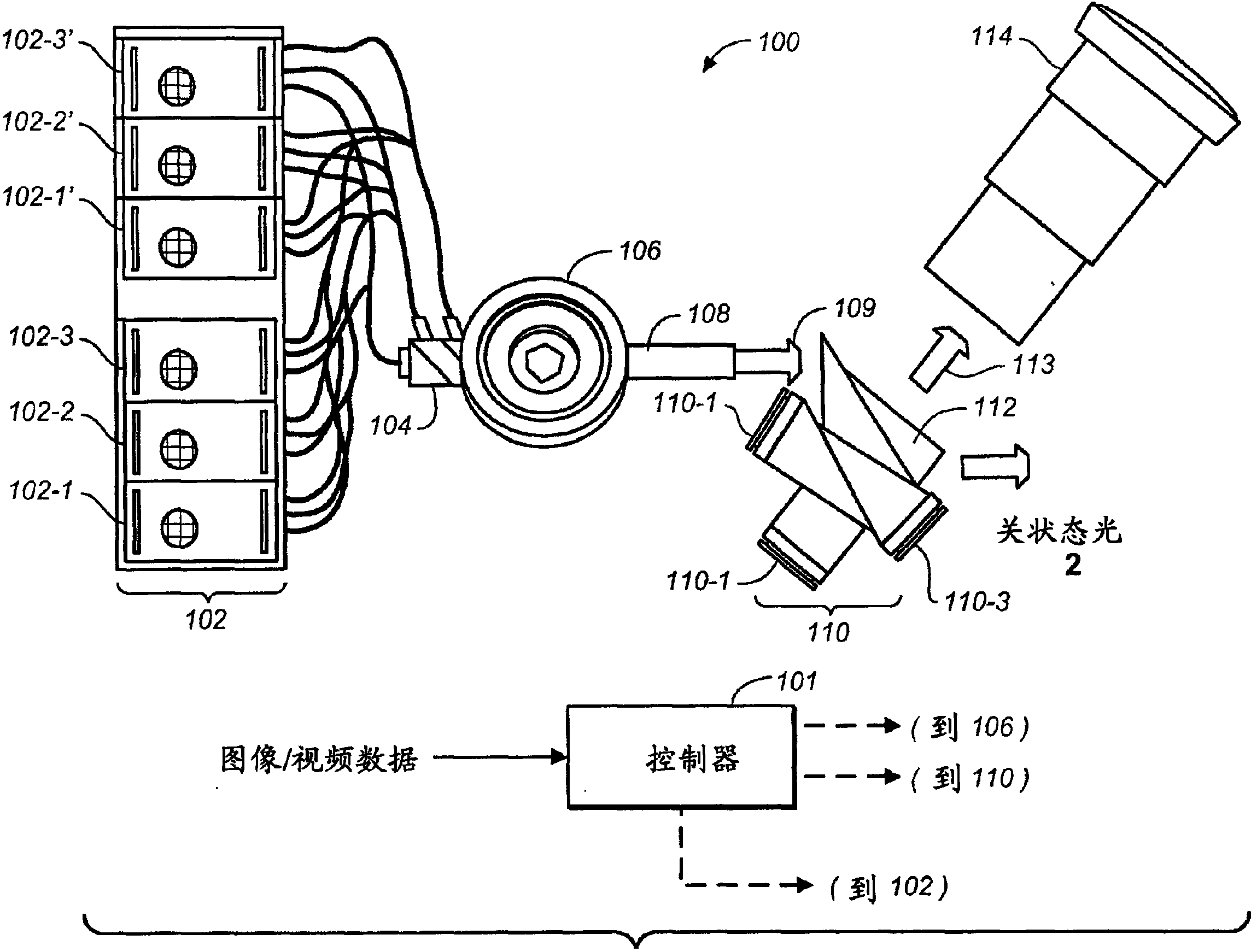 cn105684438b_具有全局調光的單和多調製器投影儀系統有效