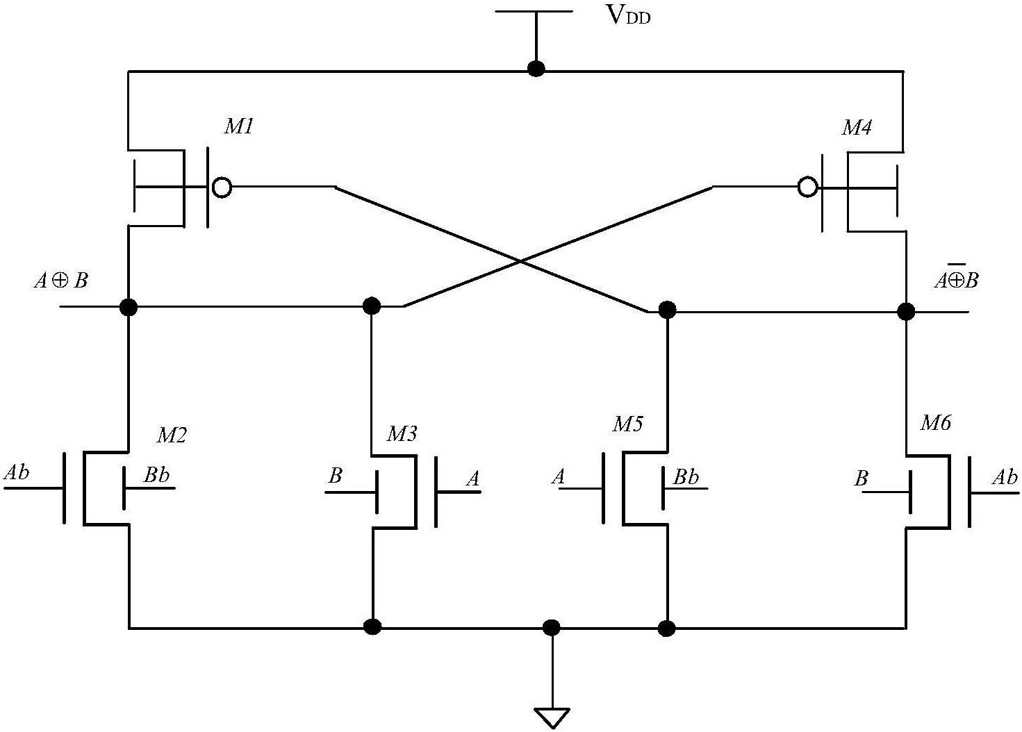 一种基于finfet器件的异或同或门电路