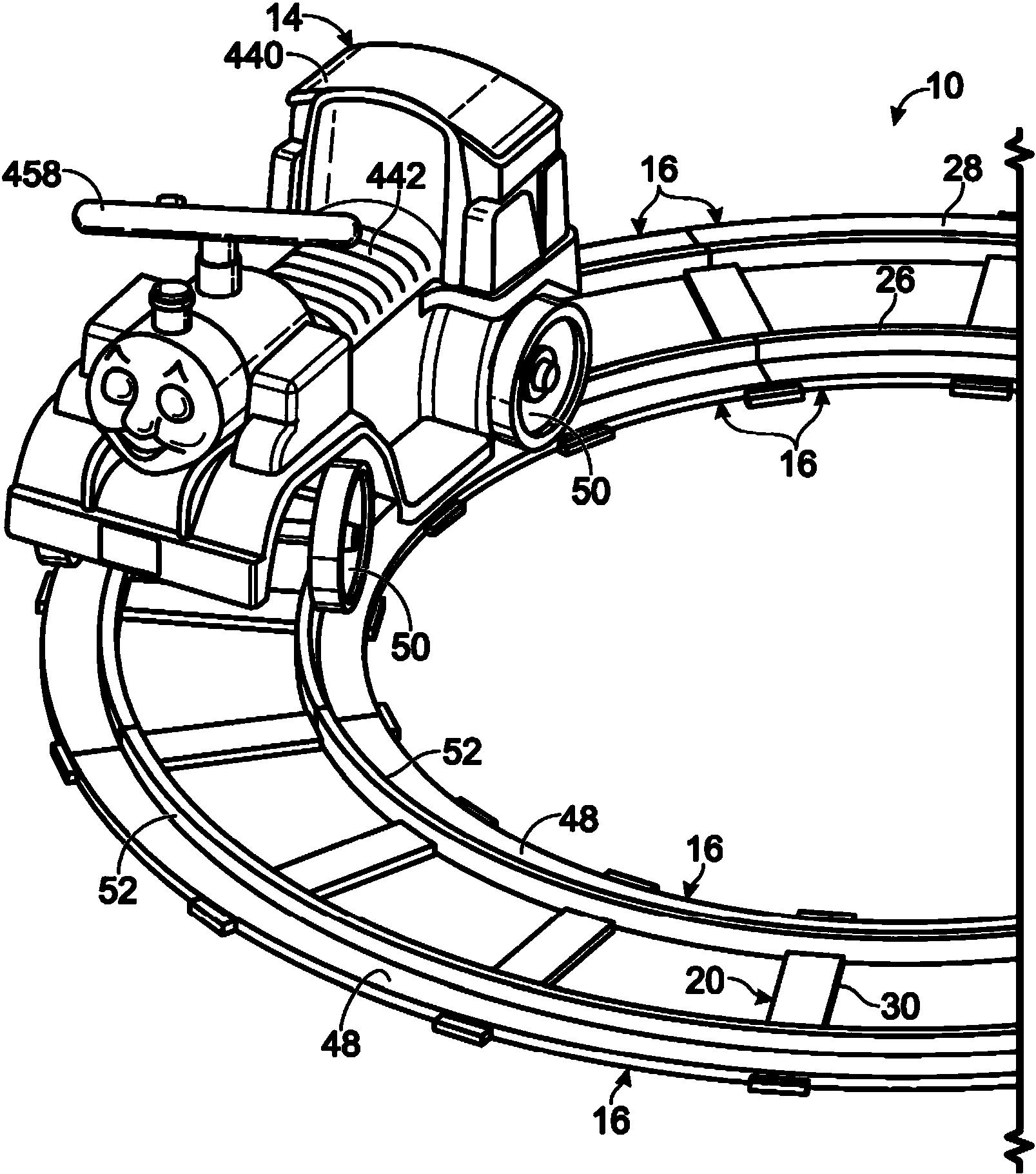 用於兒童騎乘車輛的軌道組件和軌道組件套件