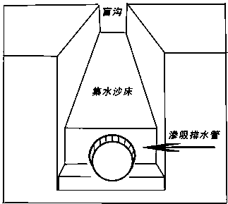 將道床中的飽和水有組織地導出路基的過程;具體實施為