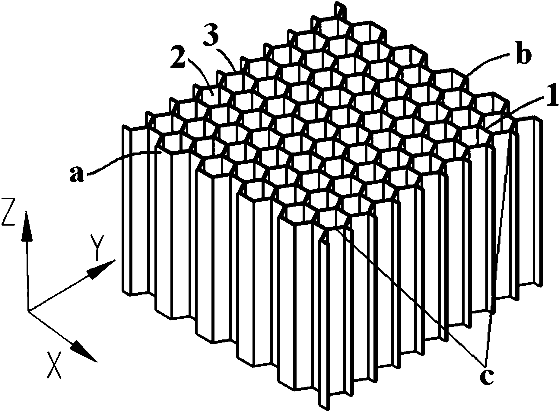 一种蜂窝状孔洞组合的立体织物及其编制方法