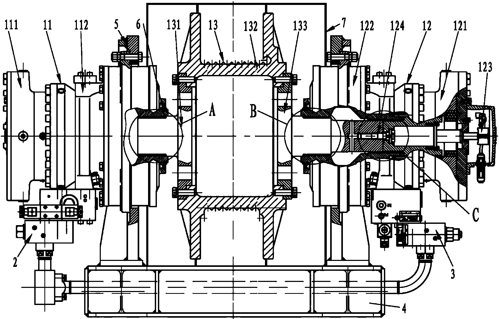 cn106064795b_多档位双液压马达直驱钻井绞车有效