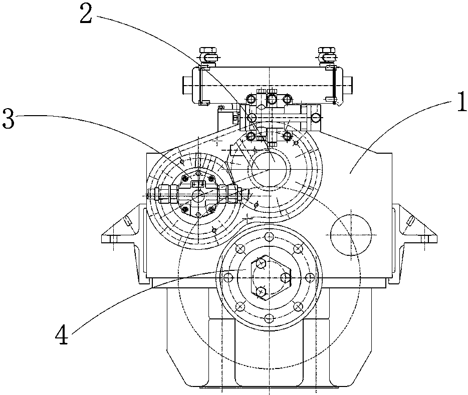一种轻量化重载船用齿轮箱