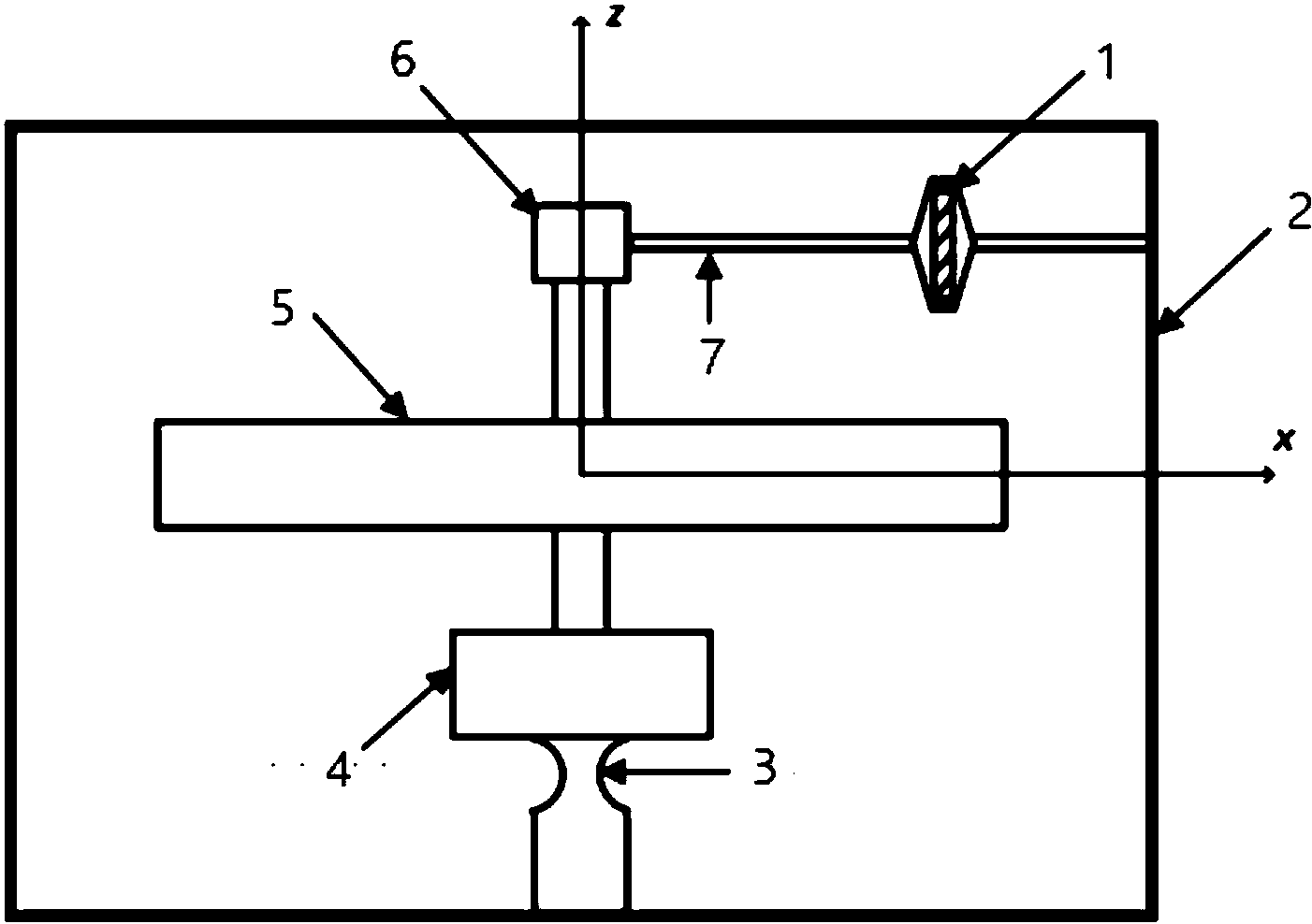 包括动量轮,转子电机,第一压电作动器,第二压电作动器,柔性球铰链