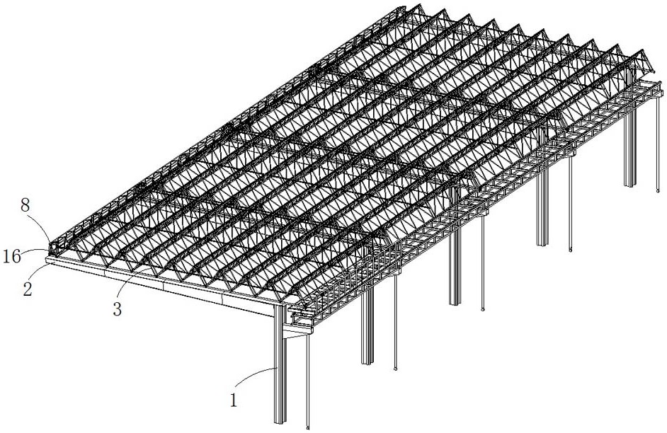 尤其涉及一种折叠桁架式全自动伸缩雨棚及其操作方法,属于钢结构领域
