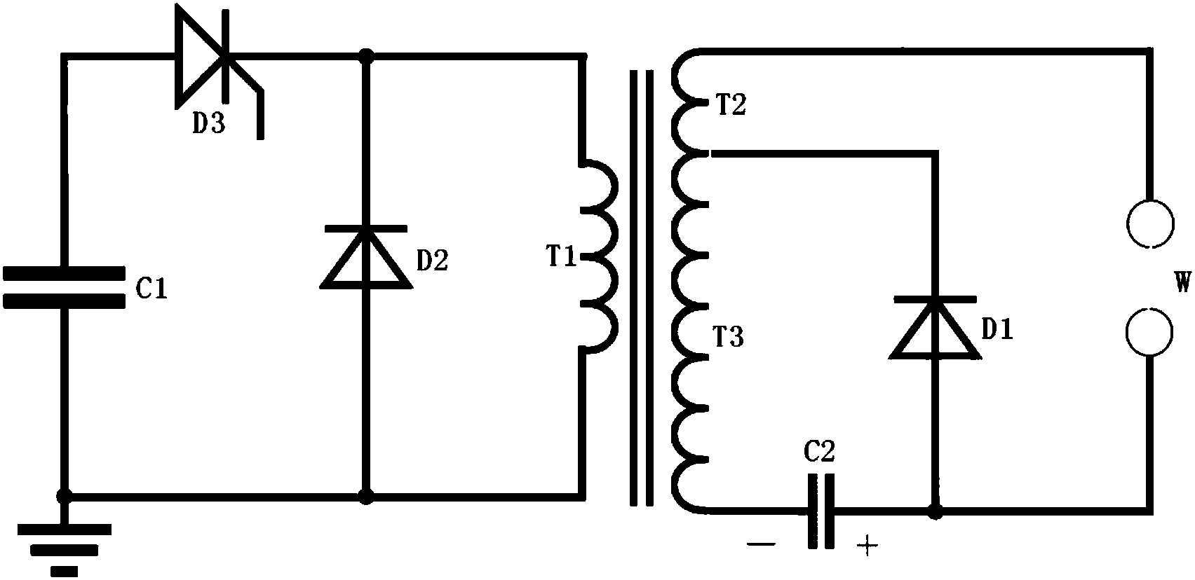 一種變壓器型組合波發生電路