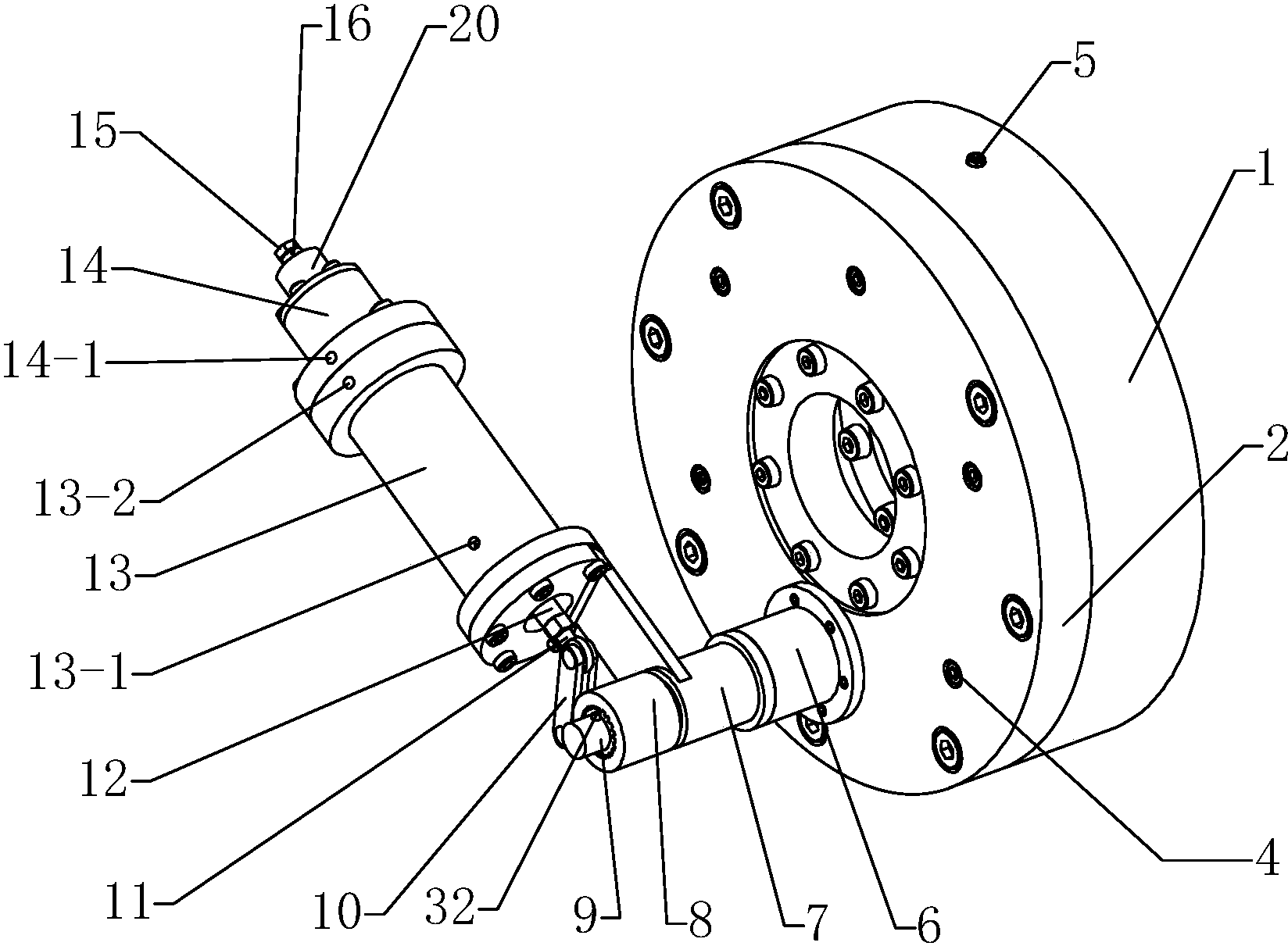 cn106704420b_一种偏心轴式湿式多盘制动器有效