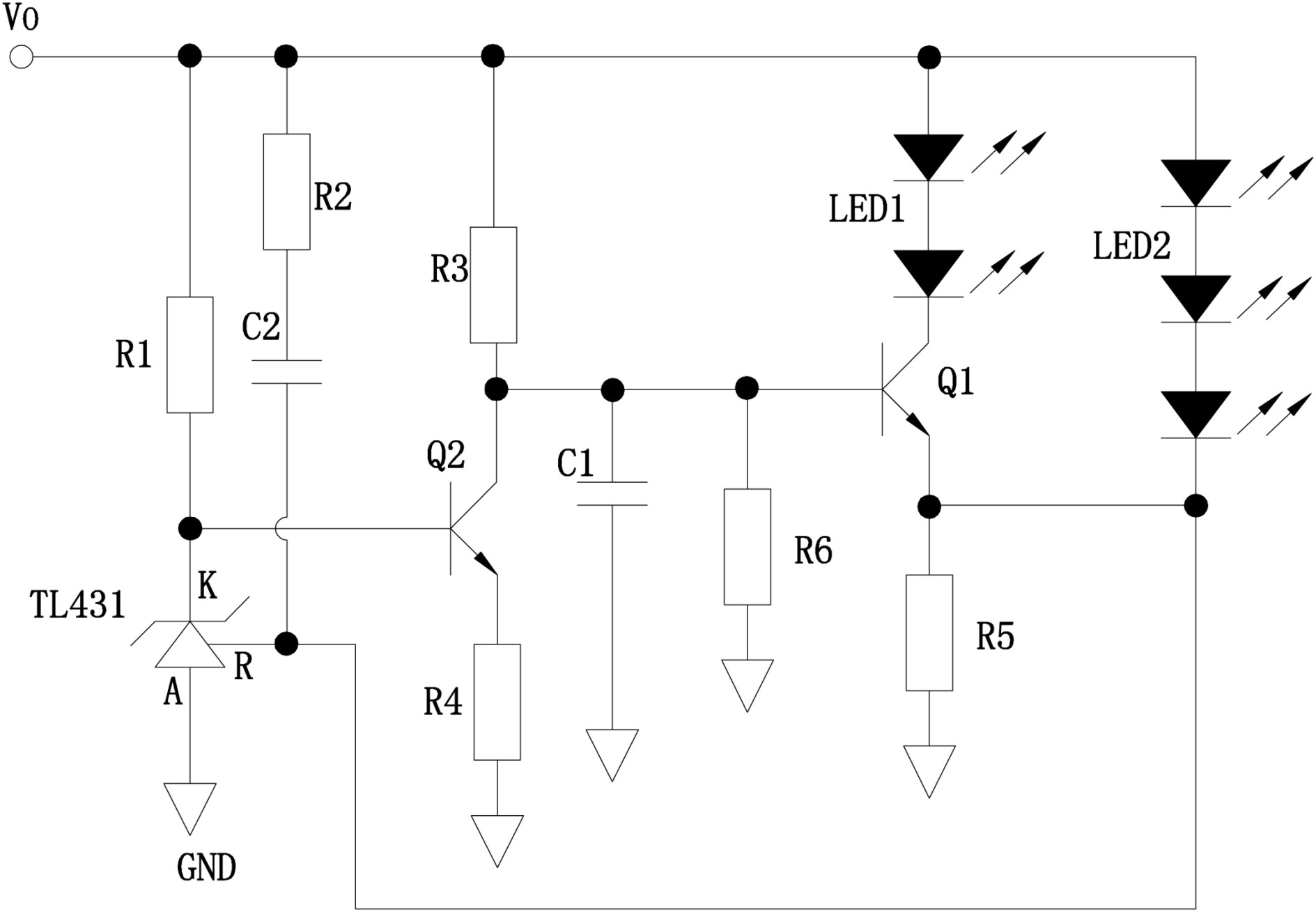 可同時調節led燈亮度與顏色的開機防閃電路及其方法