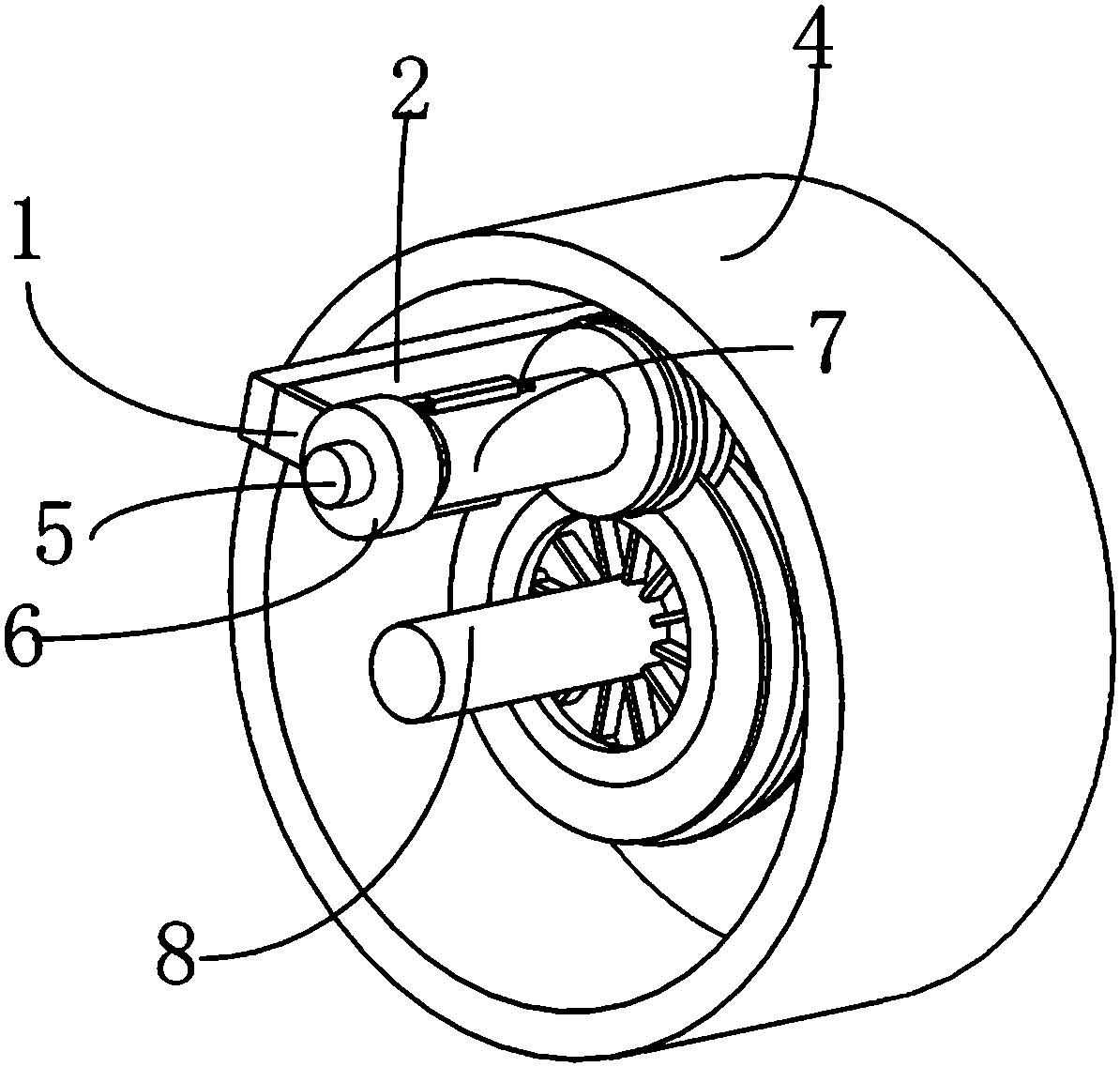 一种基于螺旋片的刹车机构