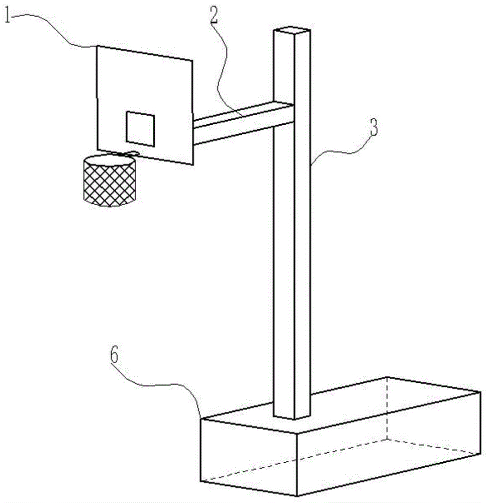 篮球架侧面简单画法图片