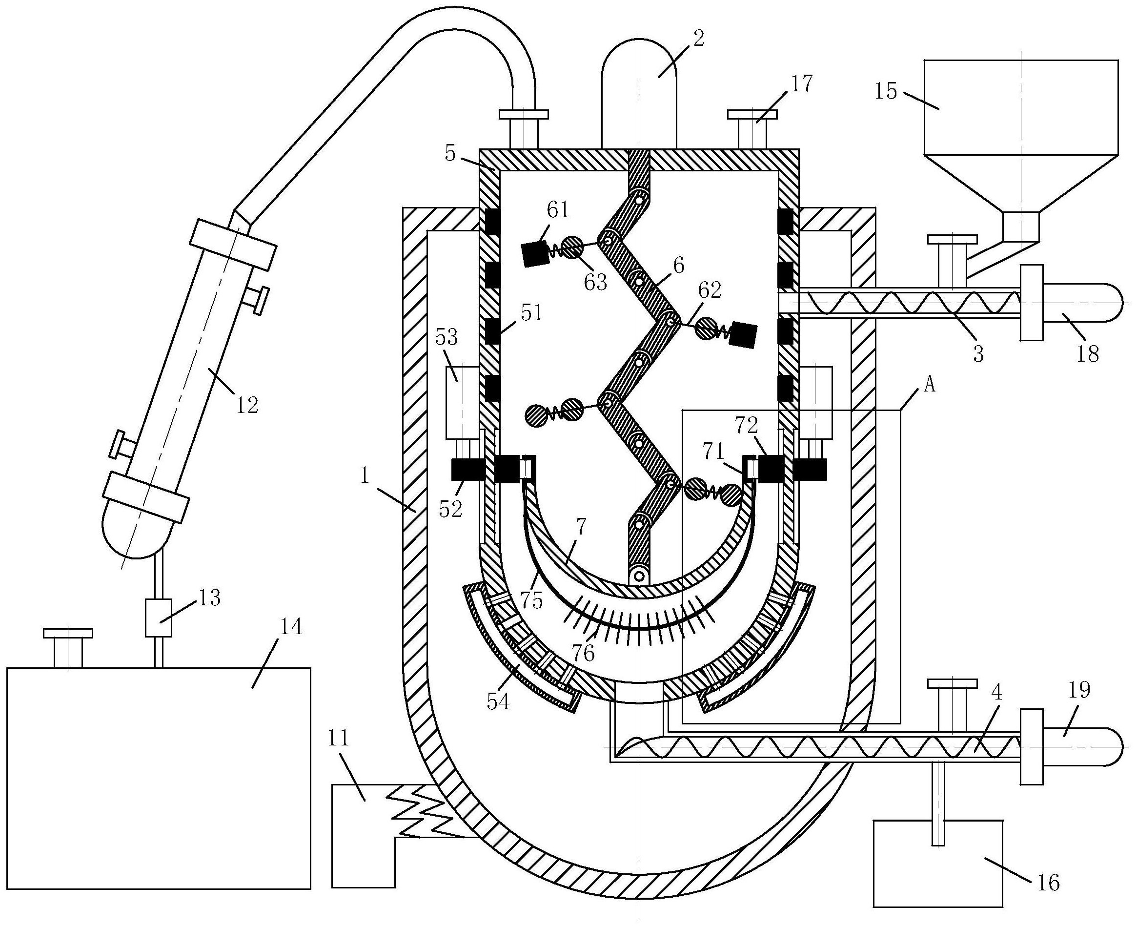 一种废旧有机玻璃连续裂解装置