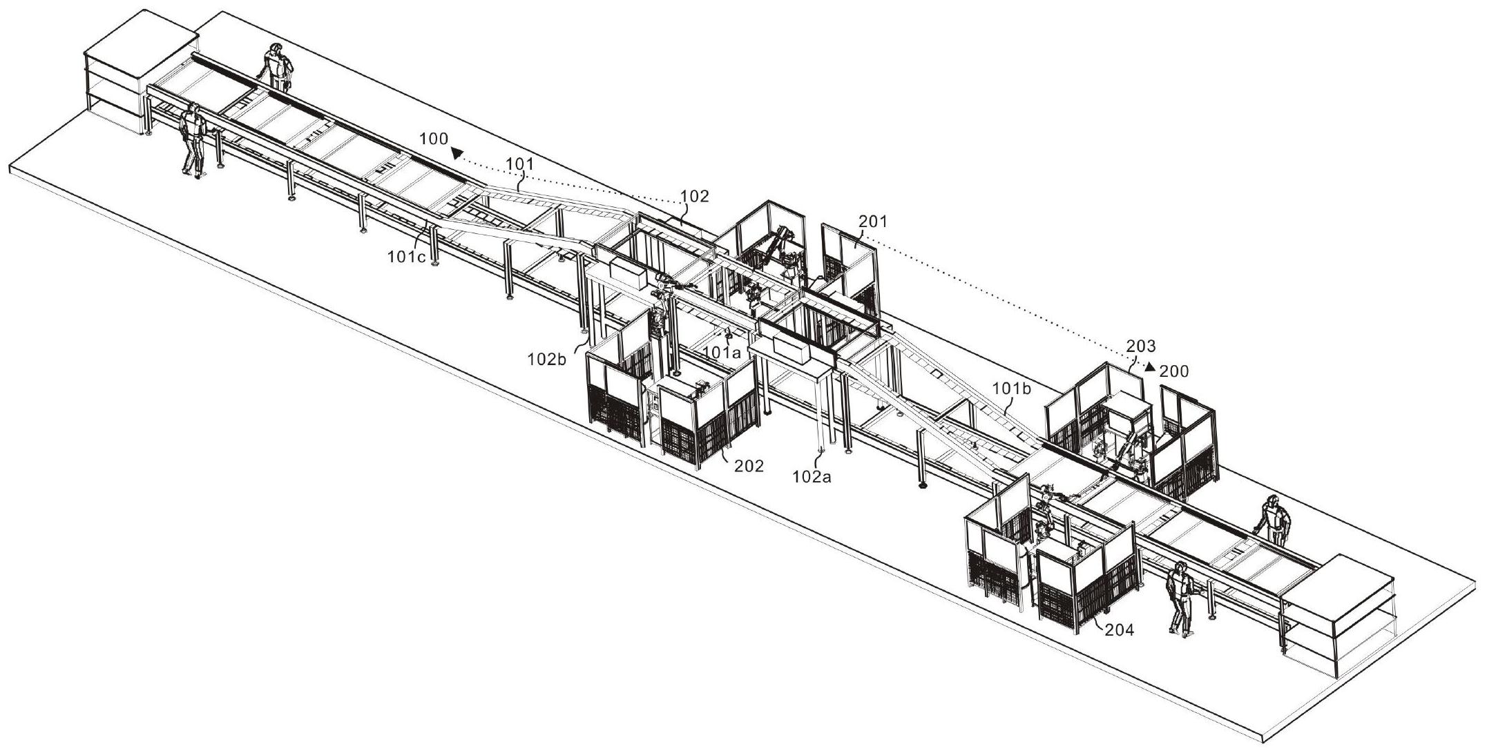 一种电动床框架机器人焊接生产流水线