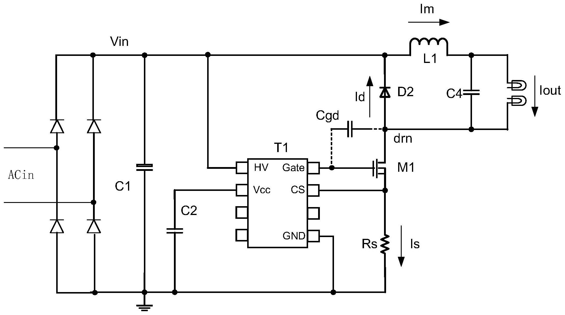 一种led驱动电路的mos管驱动电路及其应用