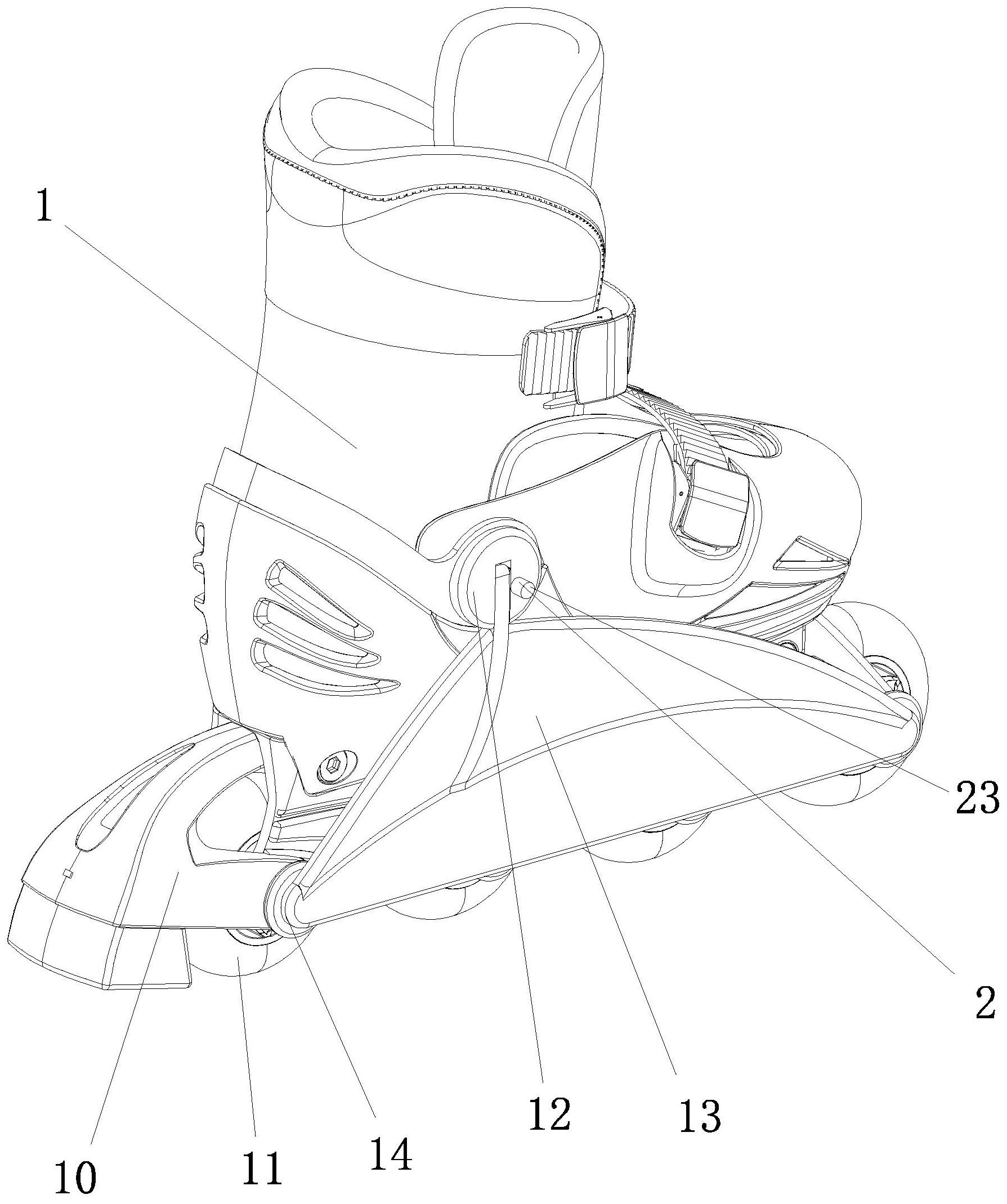一种防崴脚的轮滑鞋