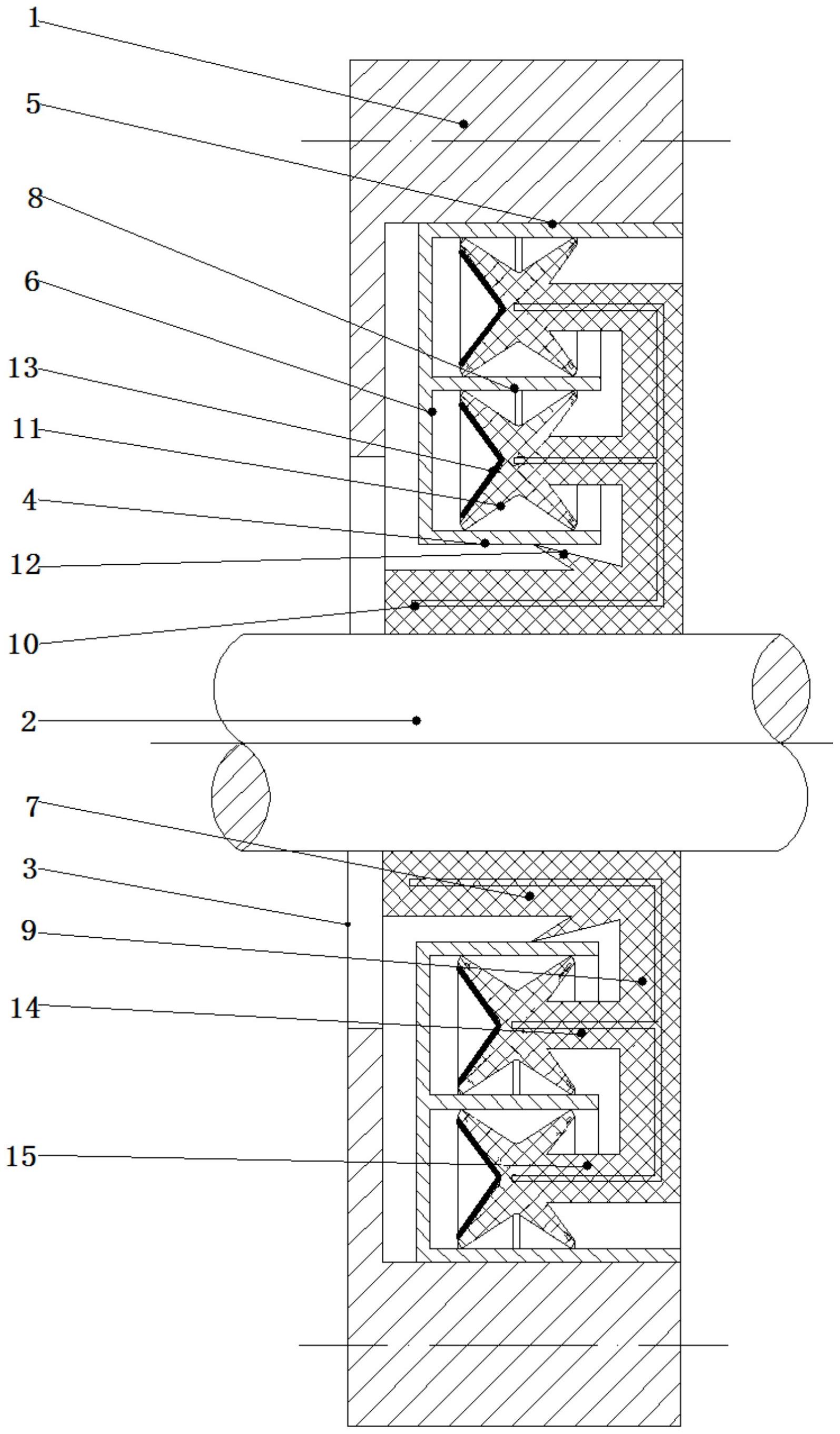 用于转动轴的轴向多唇迷宫密封装置