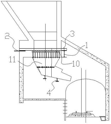 cn110713025b_一种溜井悬吊式振动放矿机漏斗框的快速安装方法