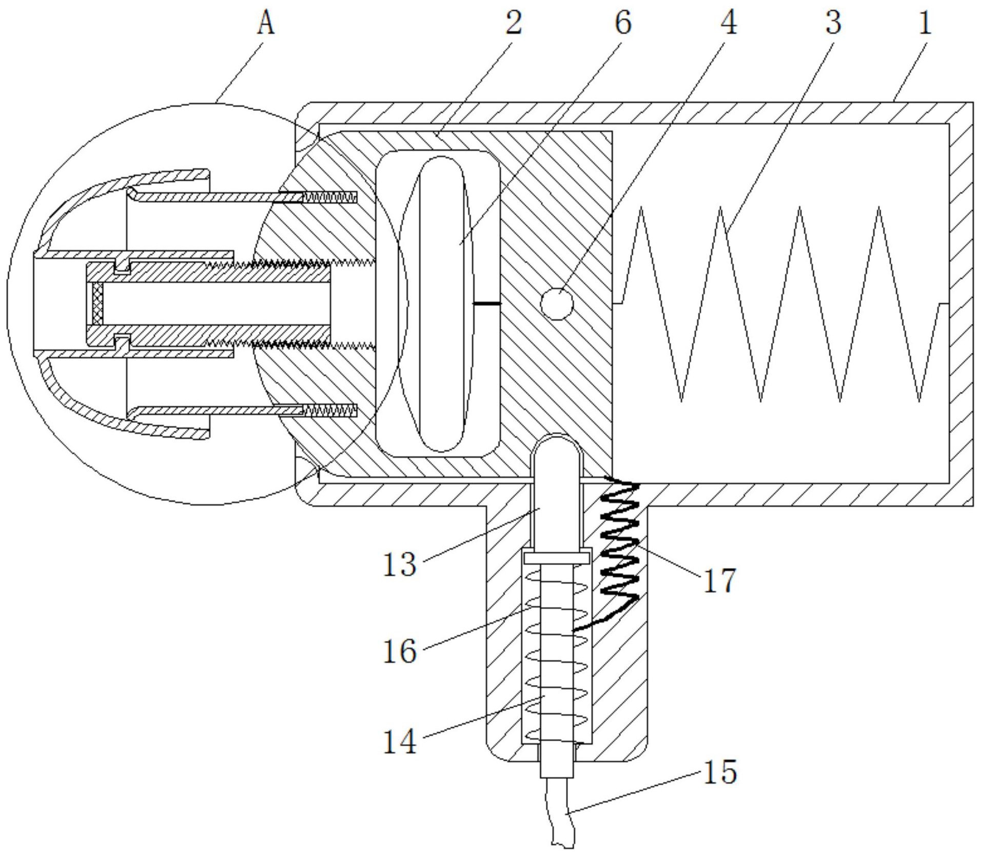 一种基于弹簧限位的伸缩入耳式防尘耳机