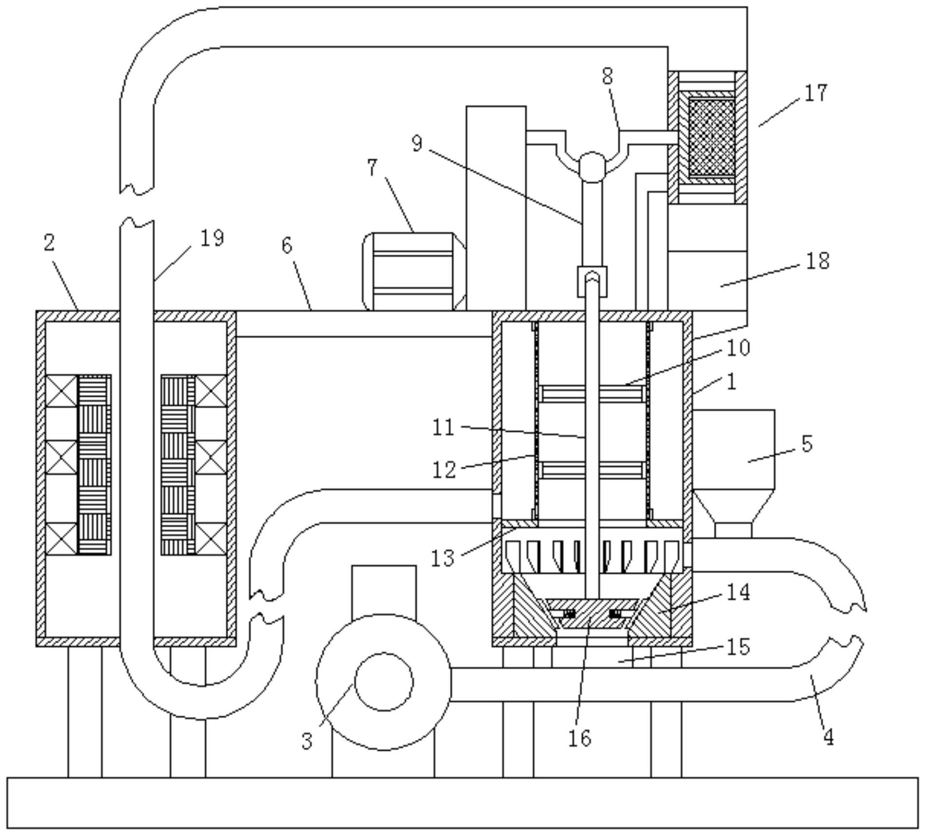 cn111282819b_一种铁矿石还原用的流化态焙烧装置及其使用方法