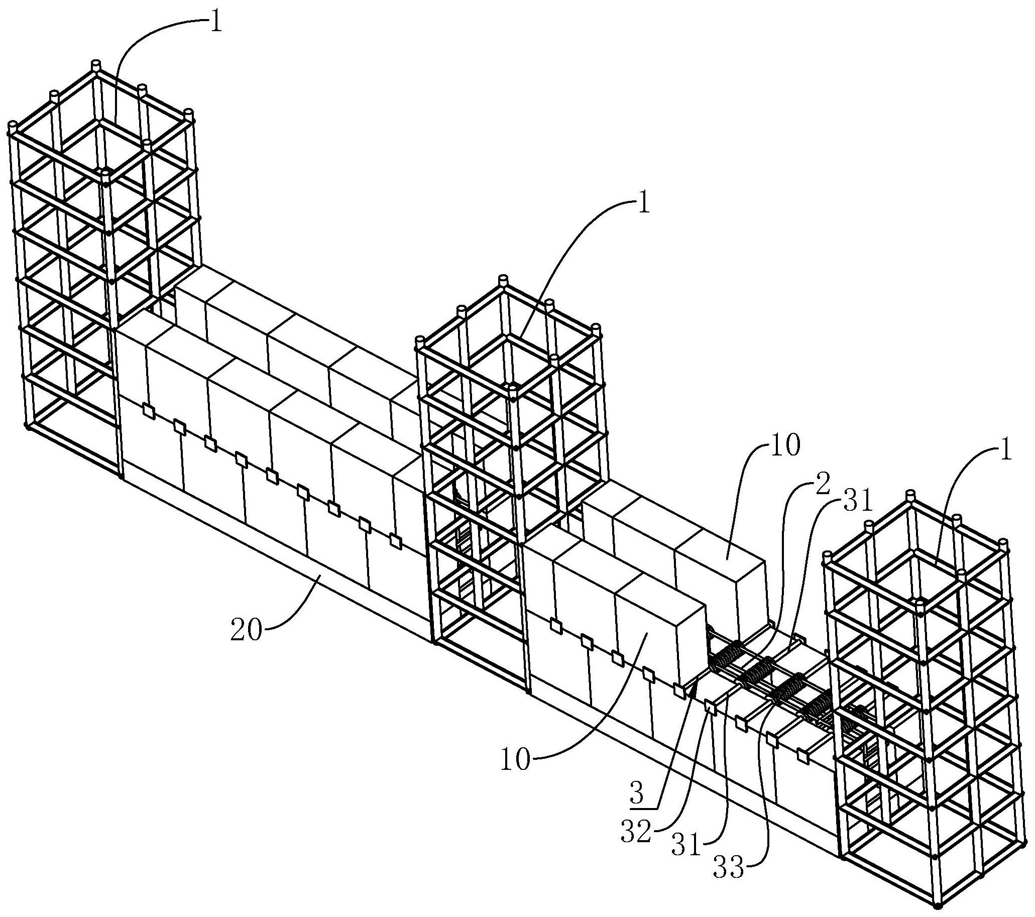 绑扎构造柱钢筋笼,砌筑实心砖坎台,设置钢筋骨架,立设皮数杆,砌筑墙体