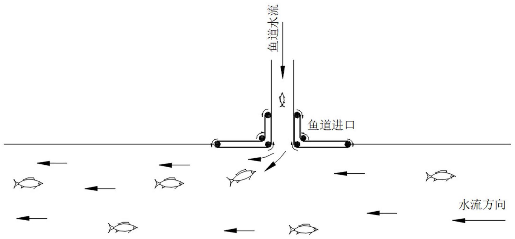 一种考虑鱼类视觉运动反应的鱼道进口诱鱼方法