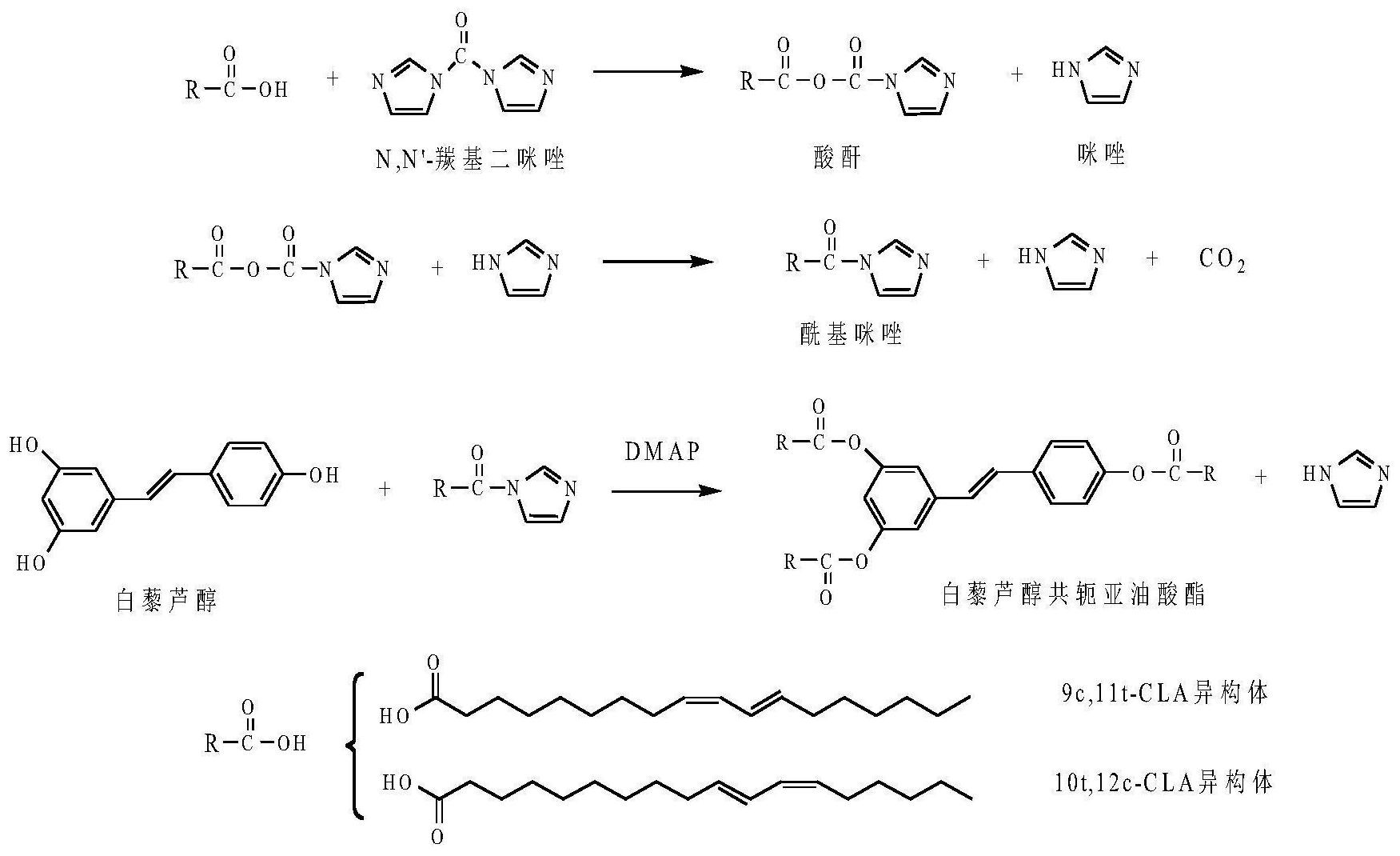 白藜芦醇共轭亚油酸酯及其制备方法