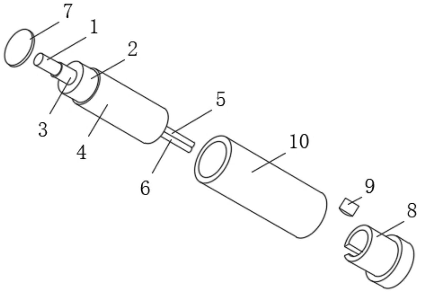 一种适用于42crmo钢活塞表面瞬态温度测量的同轴薄膜热电偶