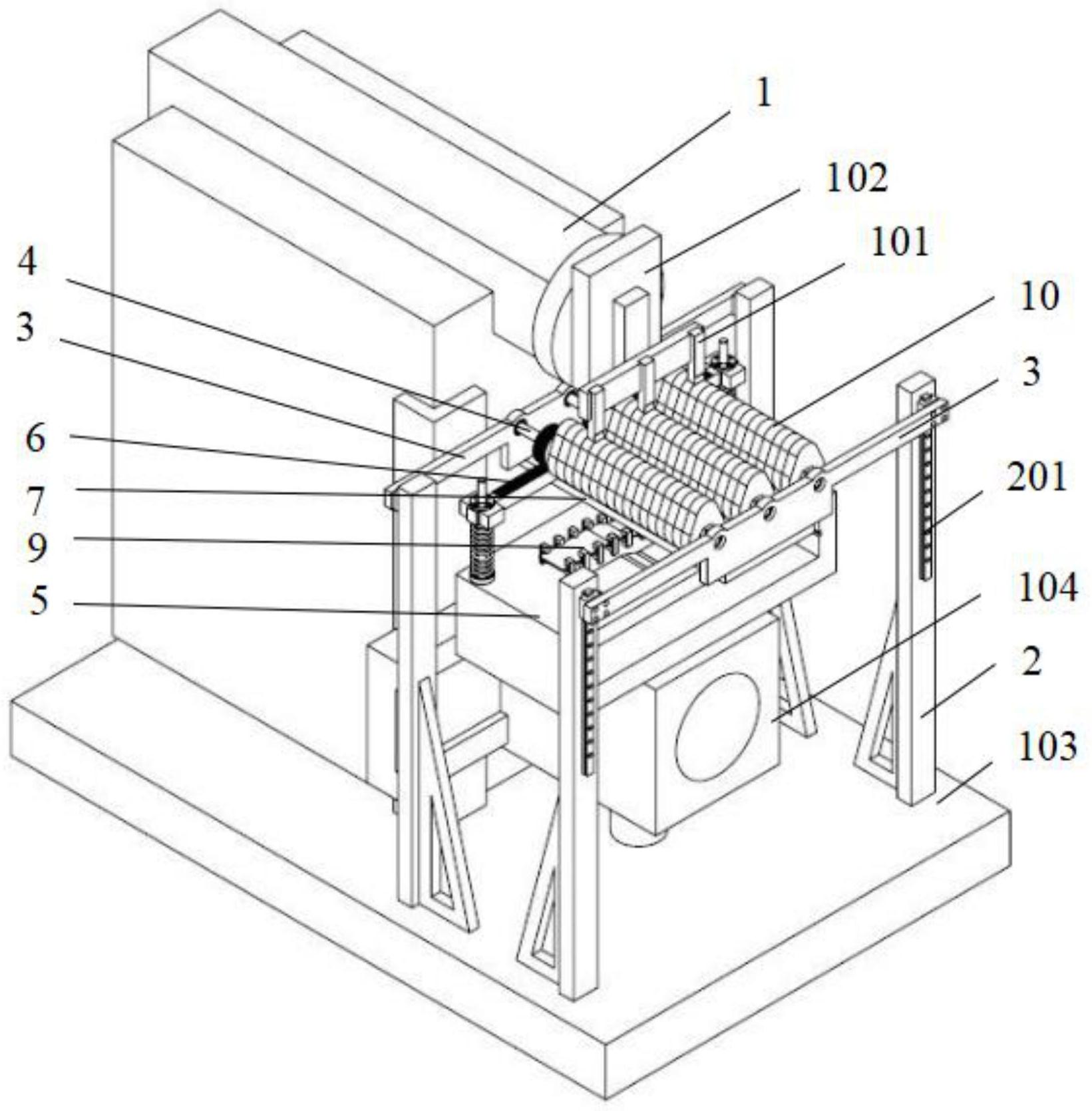 本发明公开了一种凸轮加工装置,其包括:具有刨刀的刨床;竖立设于刨床