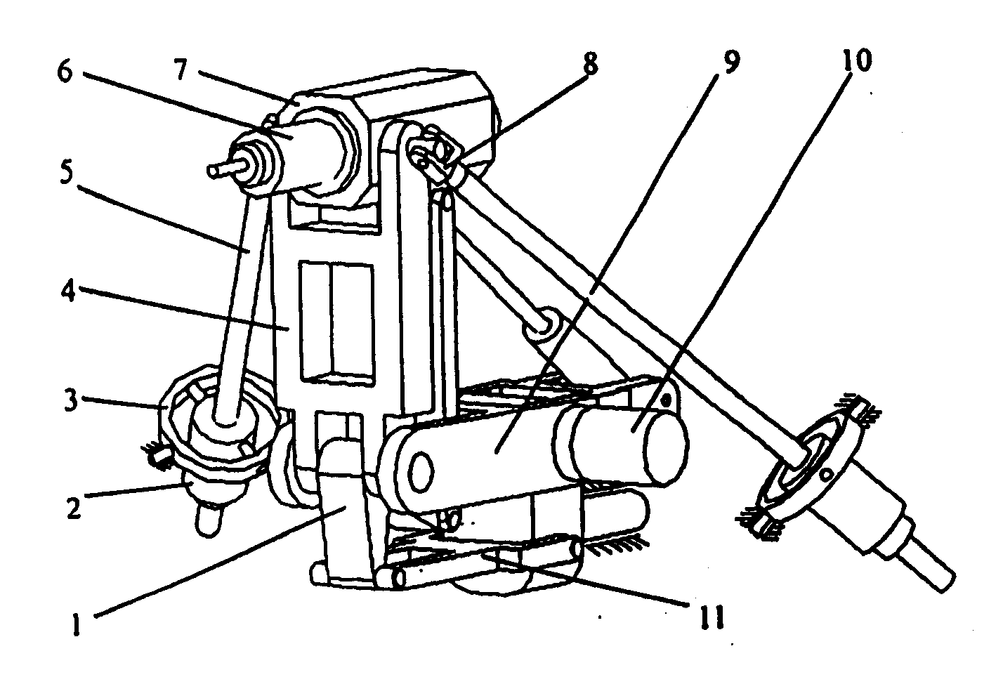 具有非对称支链的三平动自由度并联机构有效